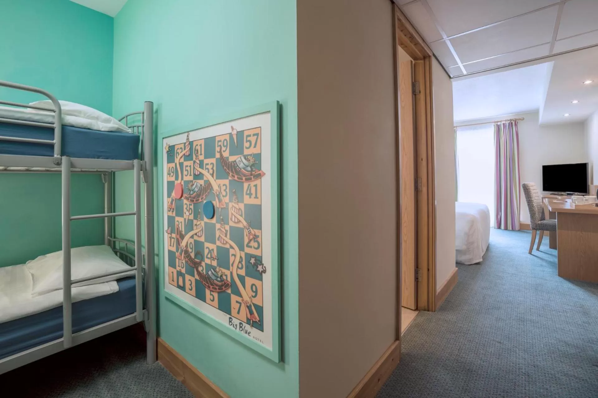 TV and multimedia, Bed in The Big Blue Hotel - Blackpool Pleasure Beach