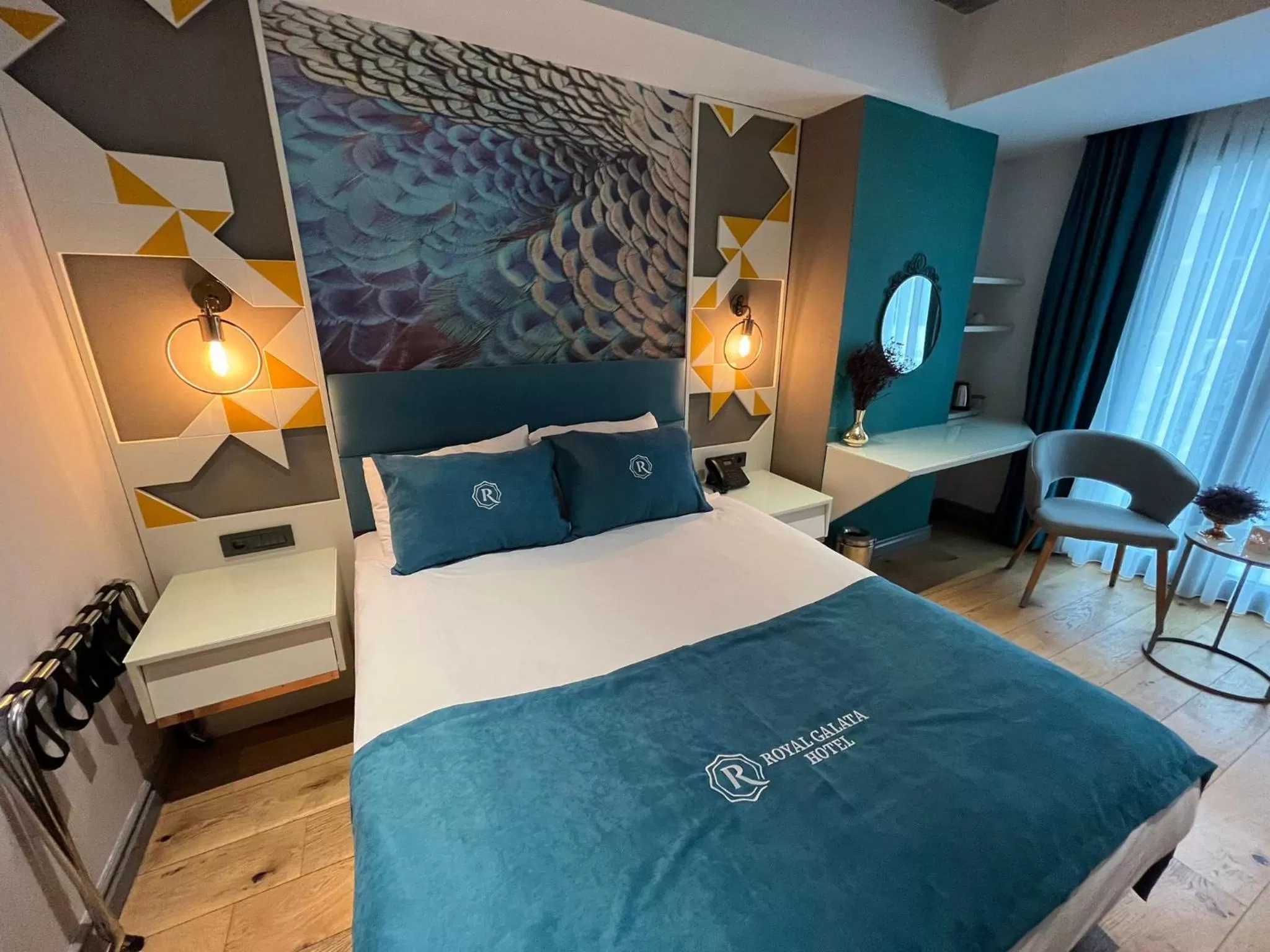 Bed in Royal Galata Hotel