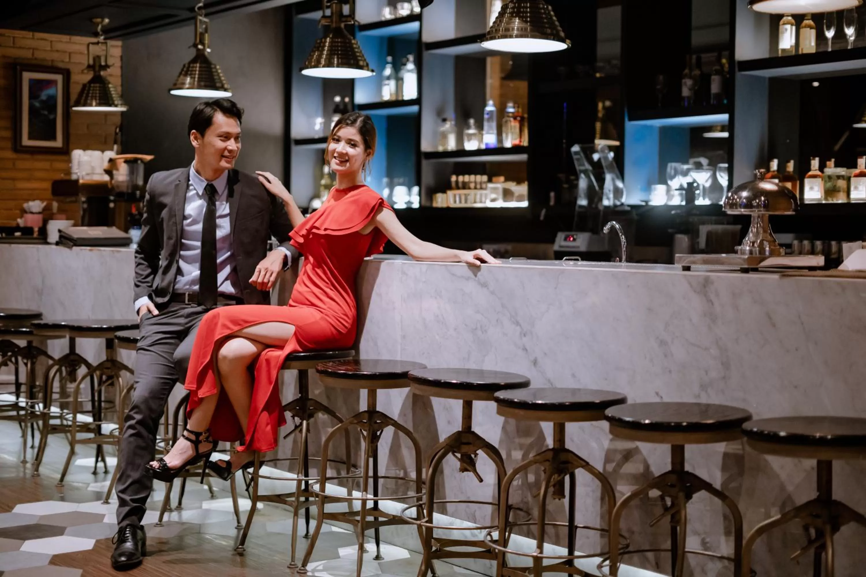 Lounge or bar in Antero Hotel Jababeka Cikarang