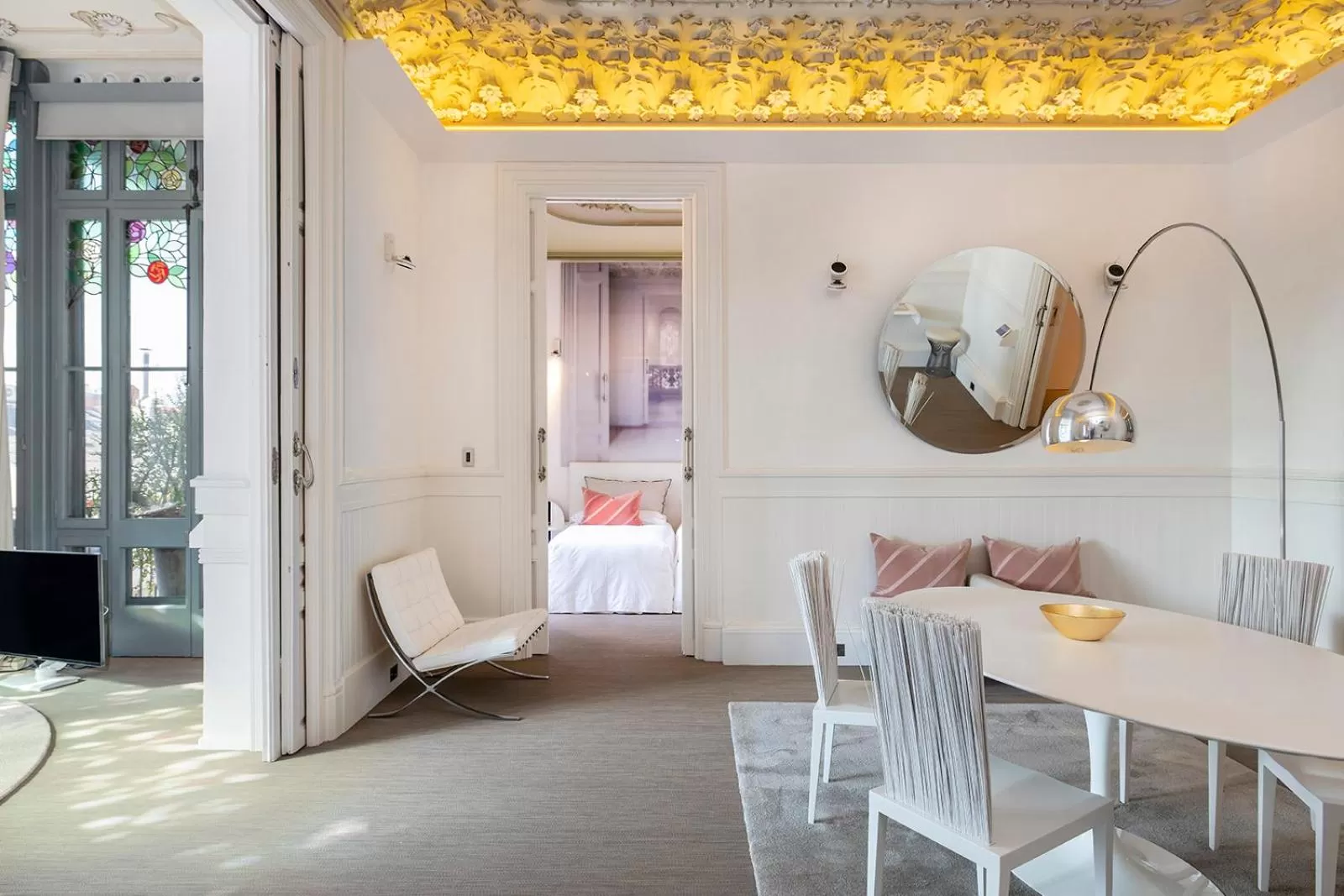 Bed in El Palauet Modernist Suites Barcelona