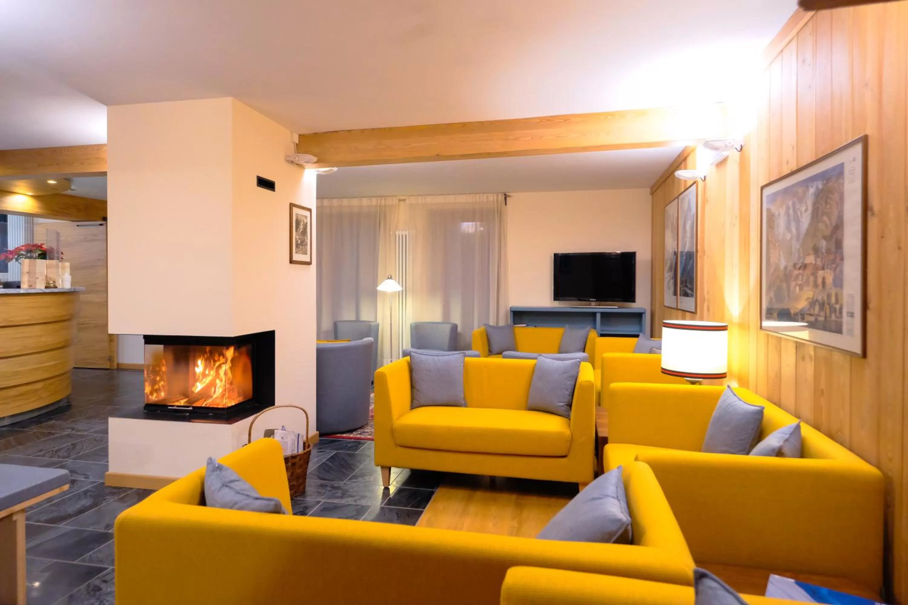 Communal lounge/ TV room in Hotel Aigle
