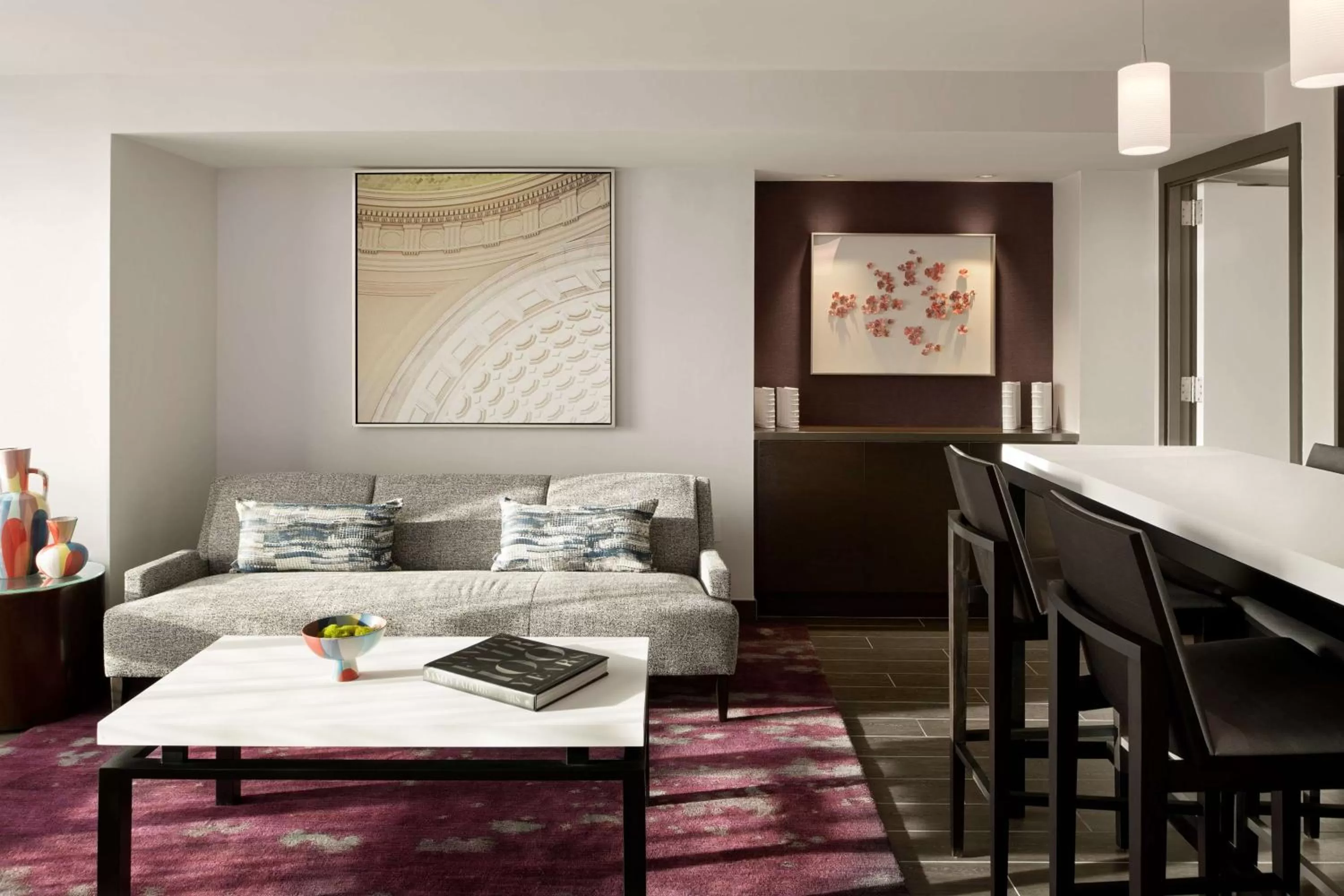 Living room in Hilton Washington DC National Mall The Wharf
