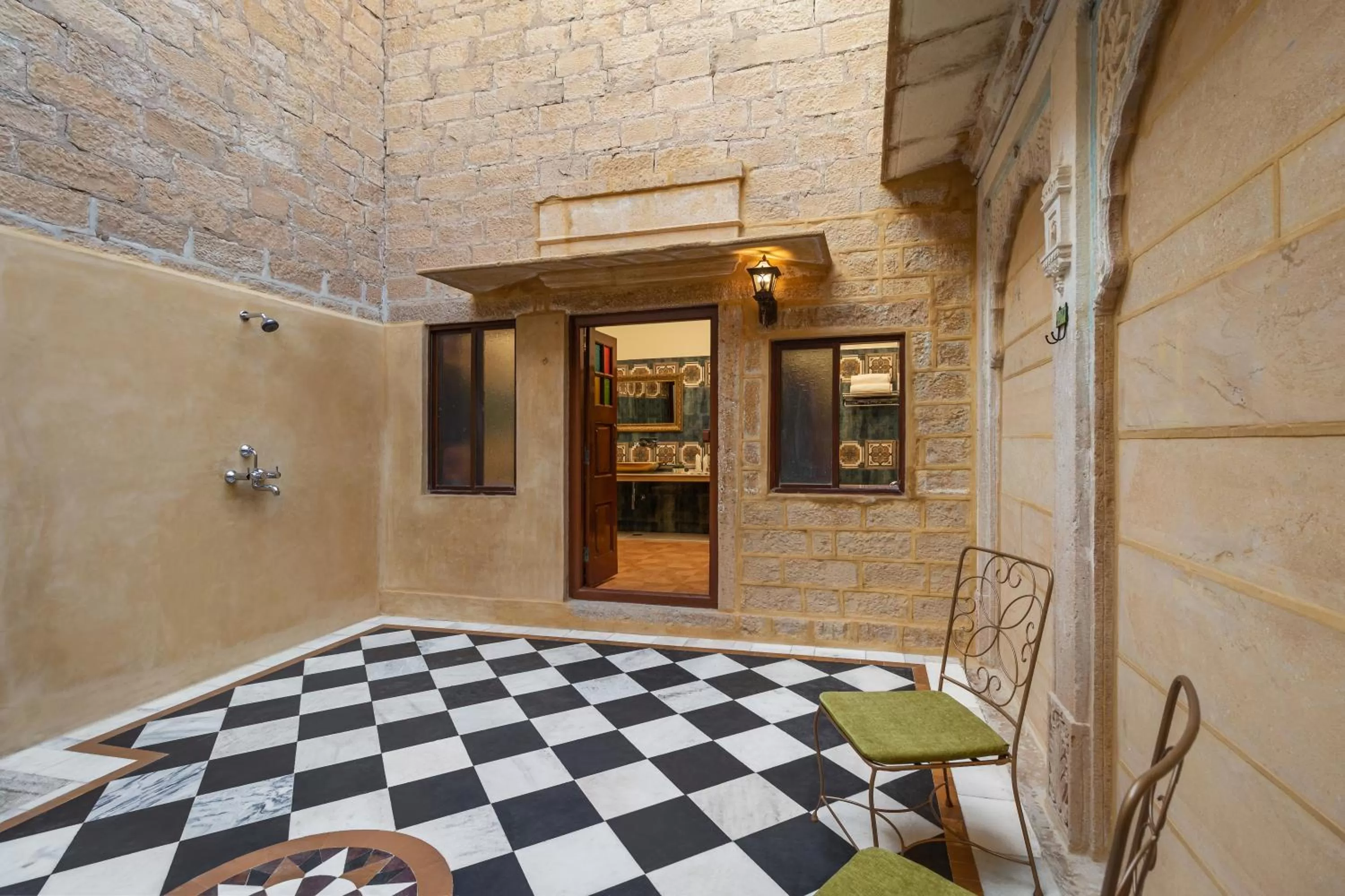 Shower in WelcomHeritage Mohangarh Fort