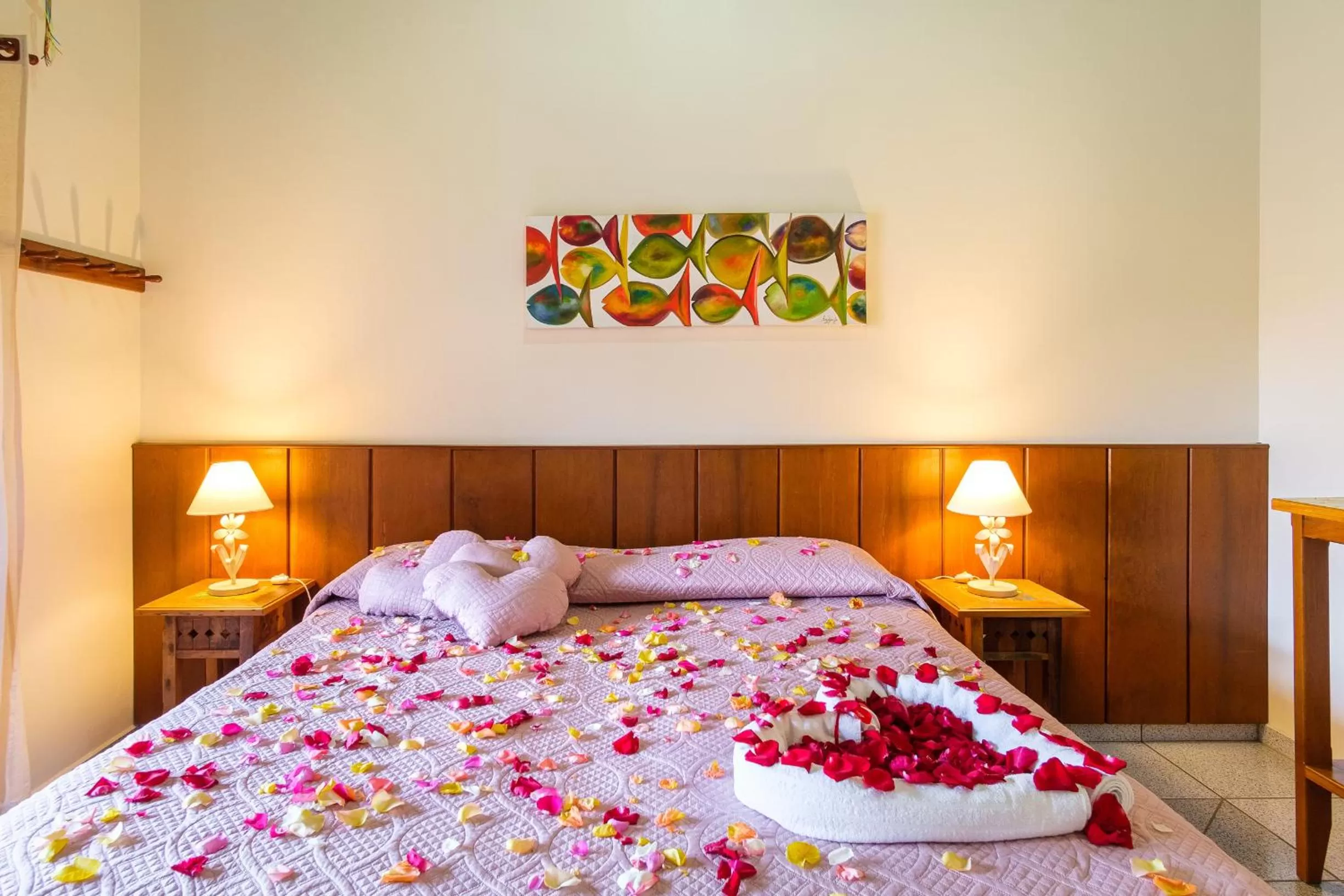 Bed in Pousada Vivamar