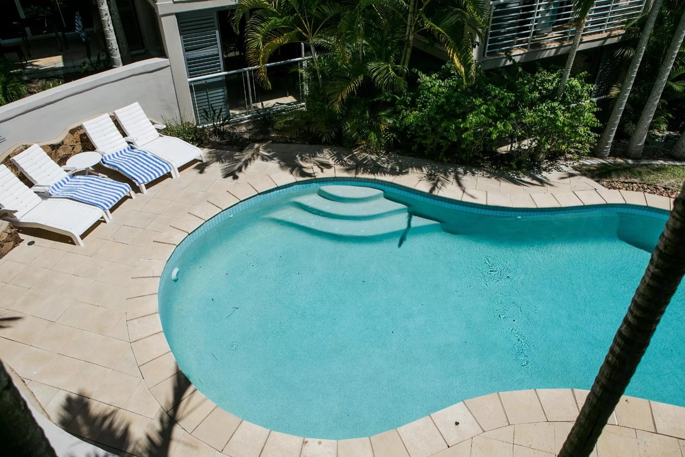 Pool view in Noosa Blue Resort