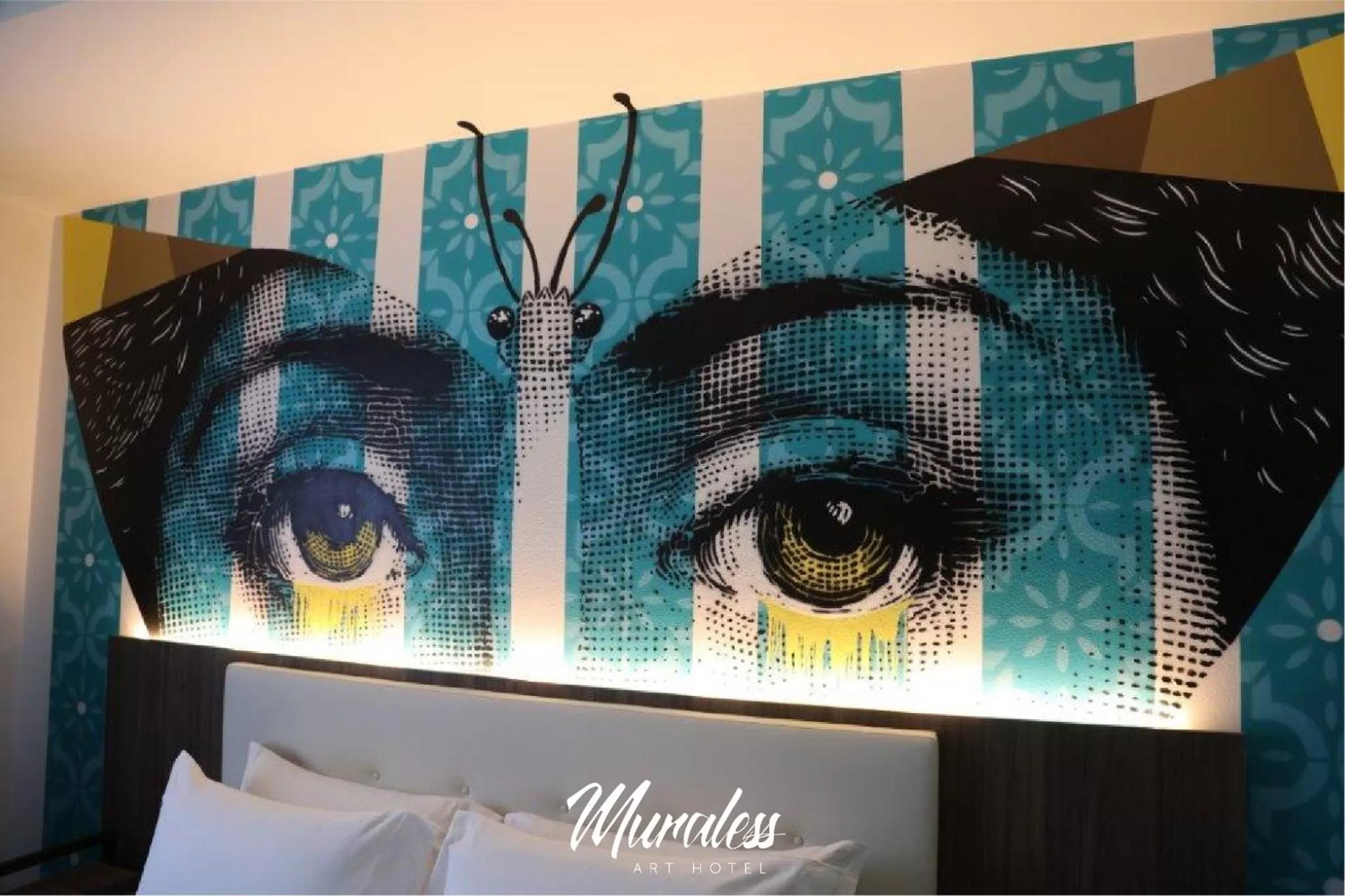 Decorative detail, Bed in Muraless Art Hotel - WorldHotels Crafted