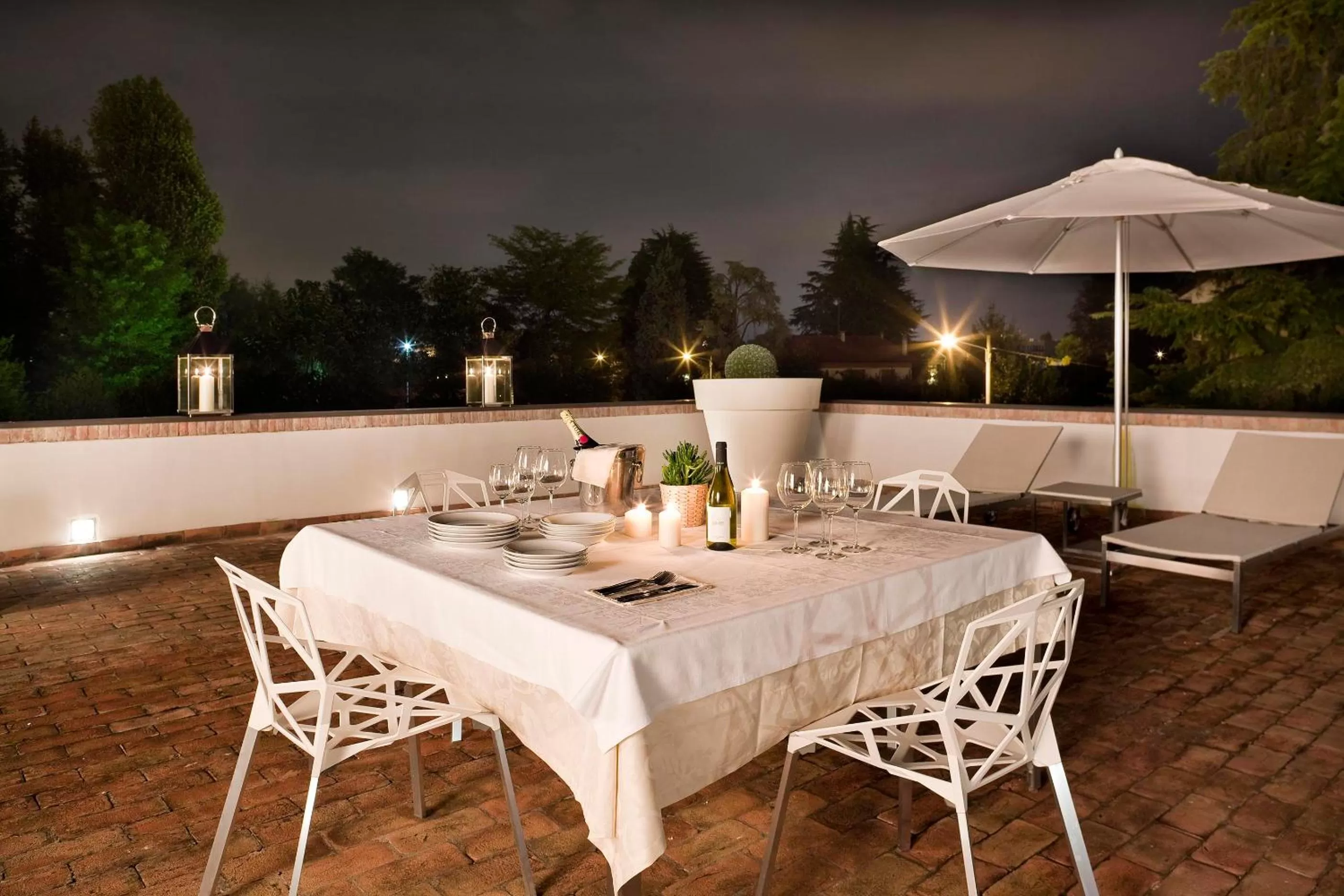 Balcony/Terrace in Villa Moro Lin Design Apartments