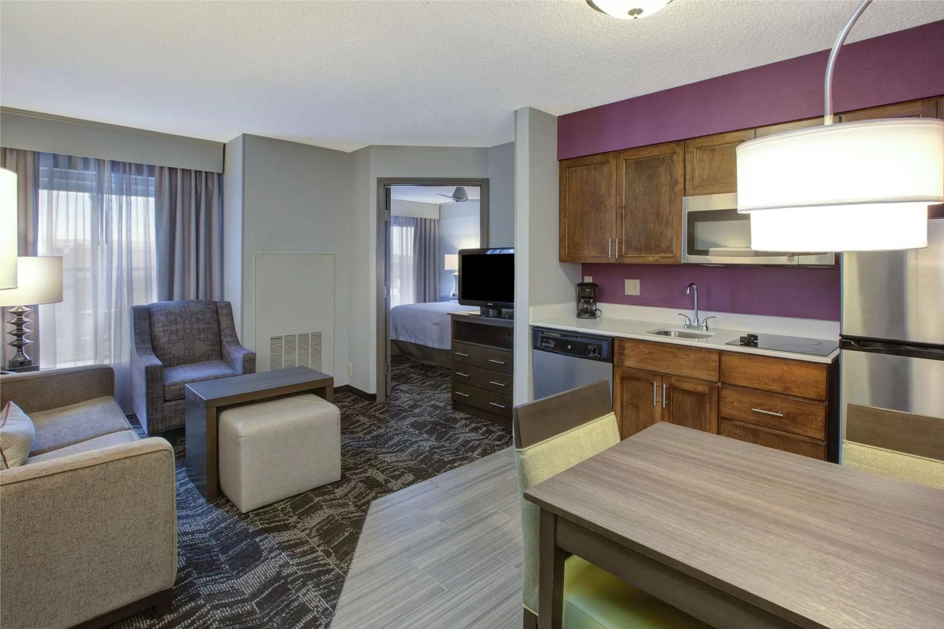 Living room in Homewood Suites by Hilton Dayton South
