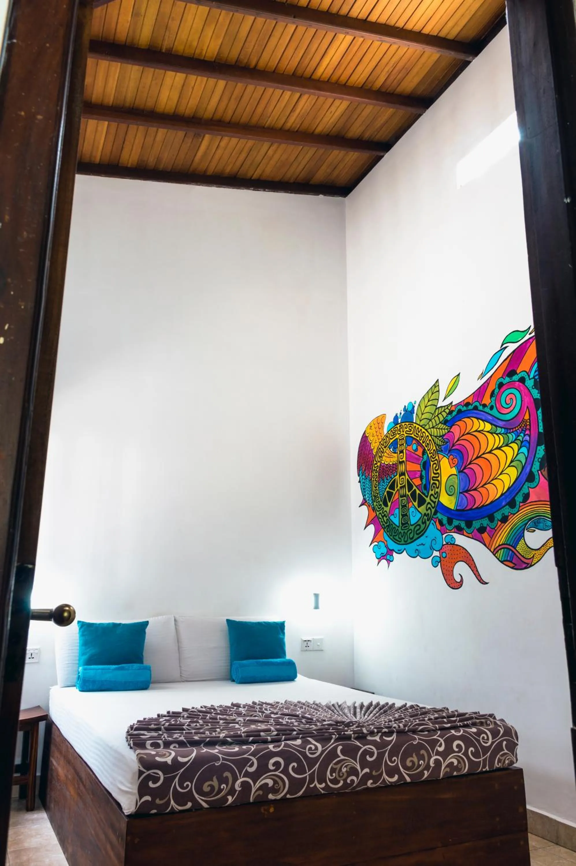 Bathroom, Bed in Hostel First @ Colombo Airport