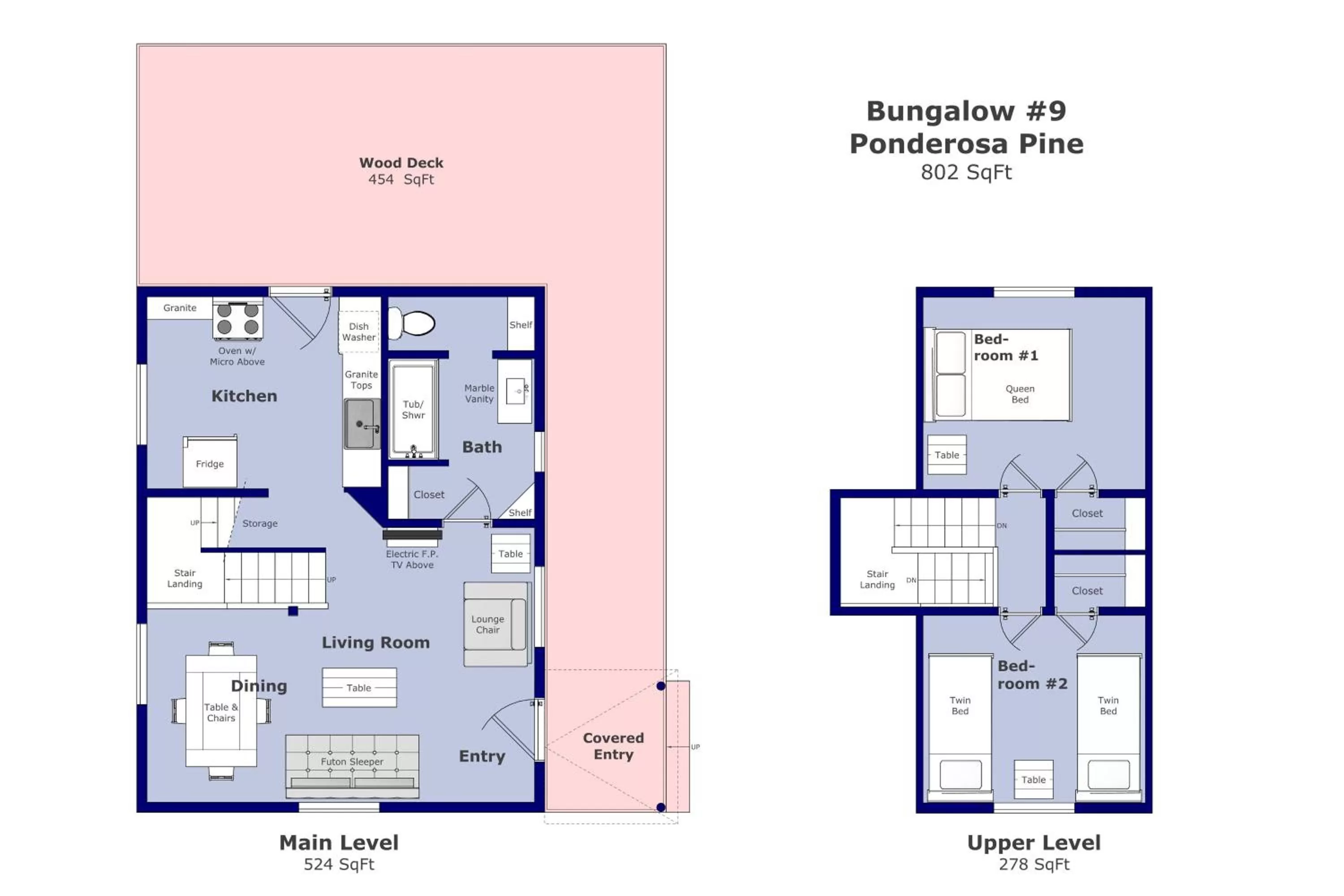 Floor plan in Brundage Bungalows