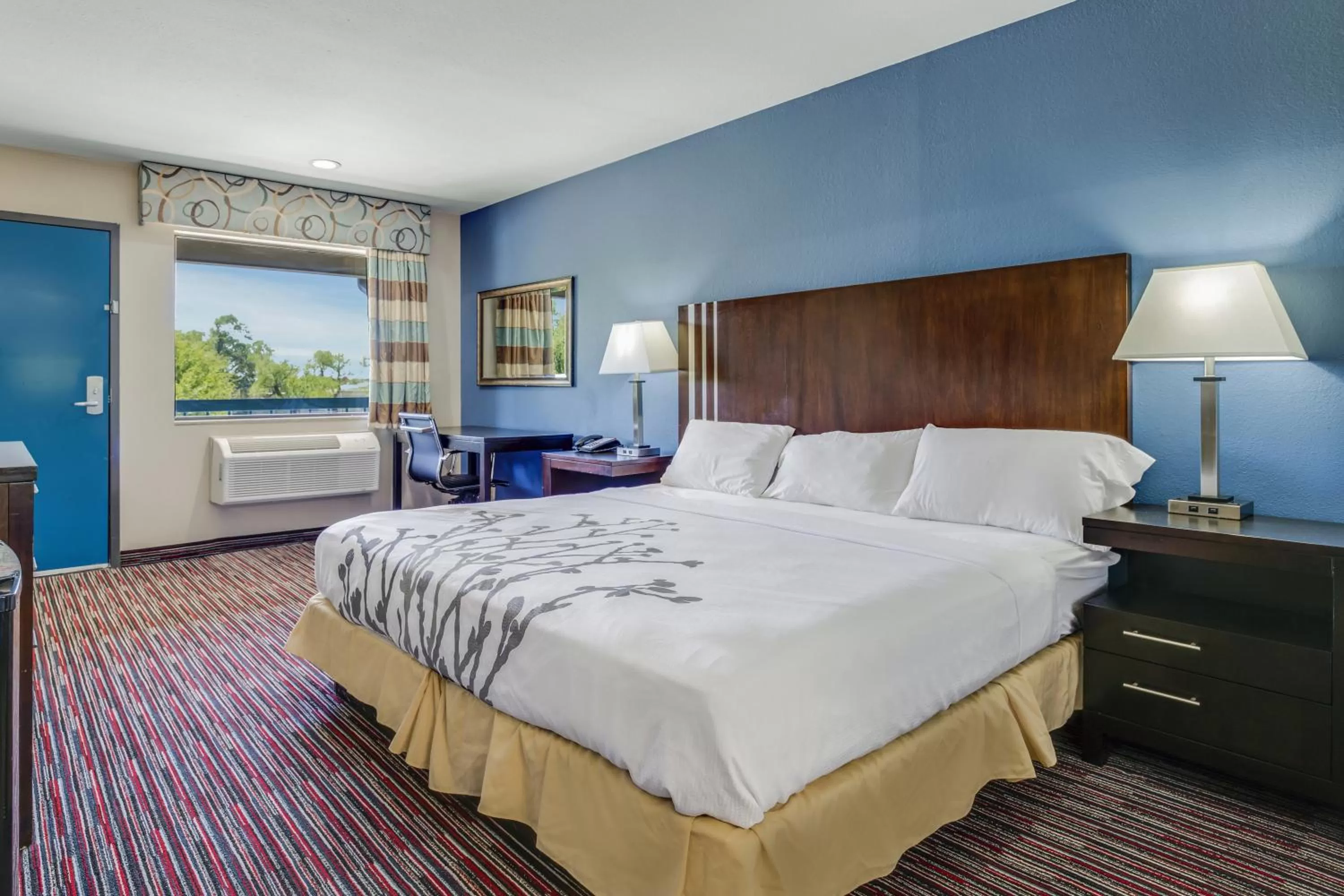 Bed in Econo Lodge Inn & Suites