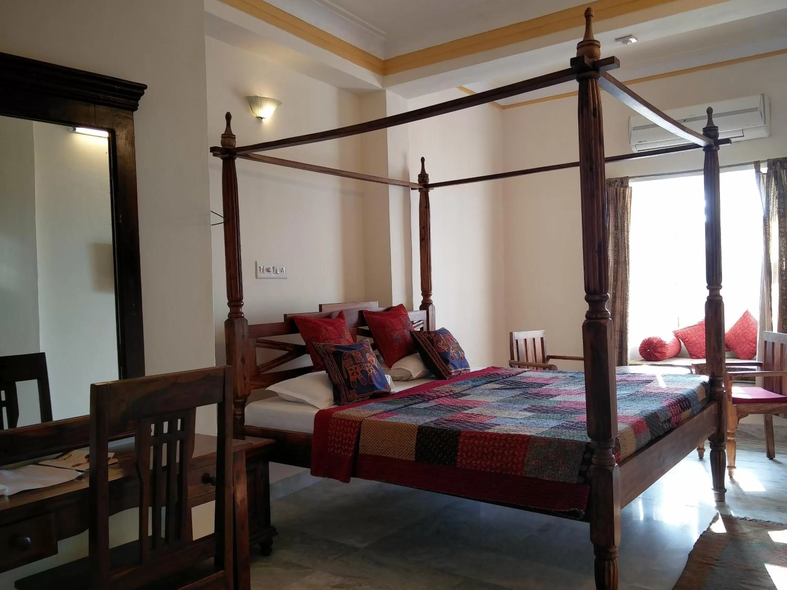 Bed in Hotel Pratap Bhawan