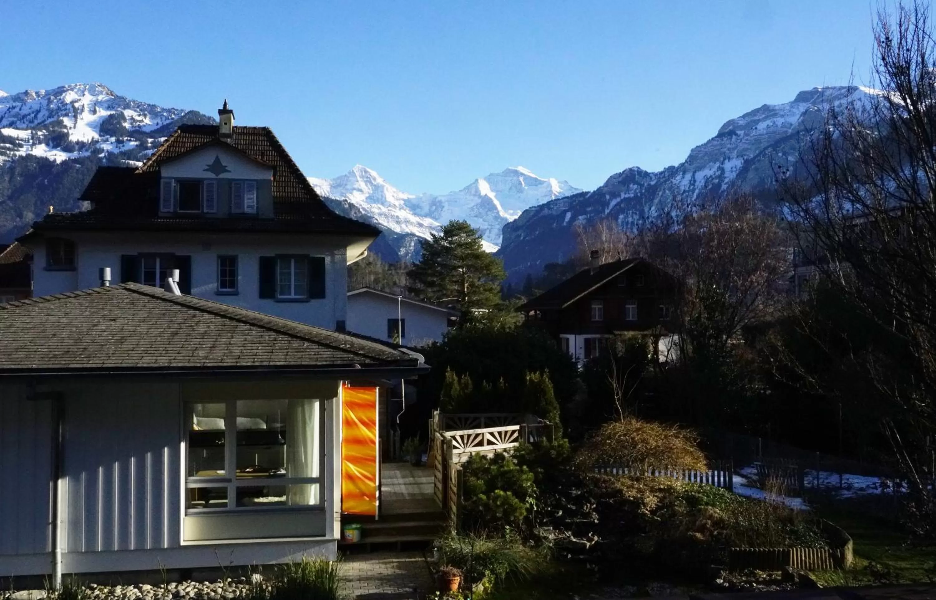 Mountain view in Adventure Guesthouse Interlaken