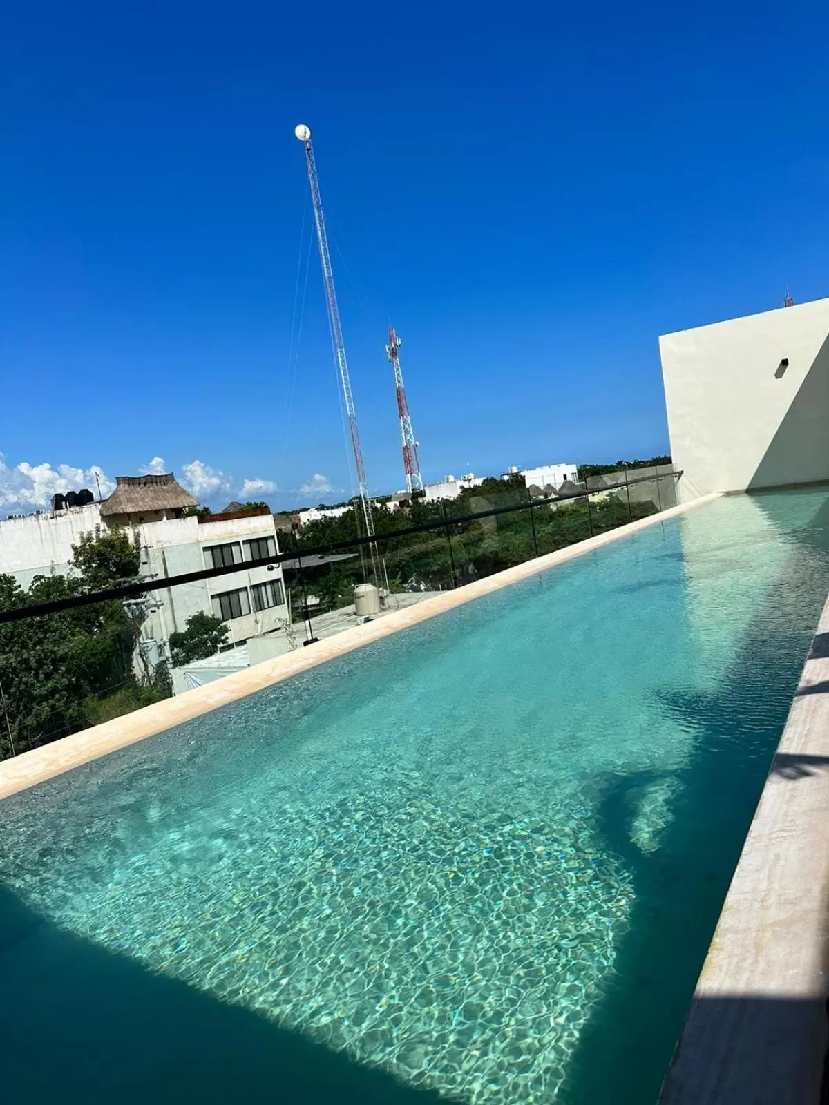 Pool view in Moonshine Tulum Hotel & Hostel