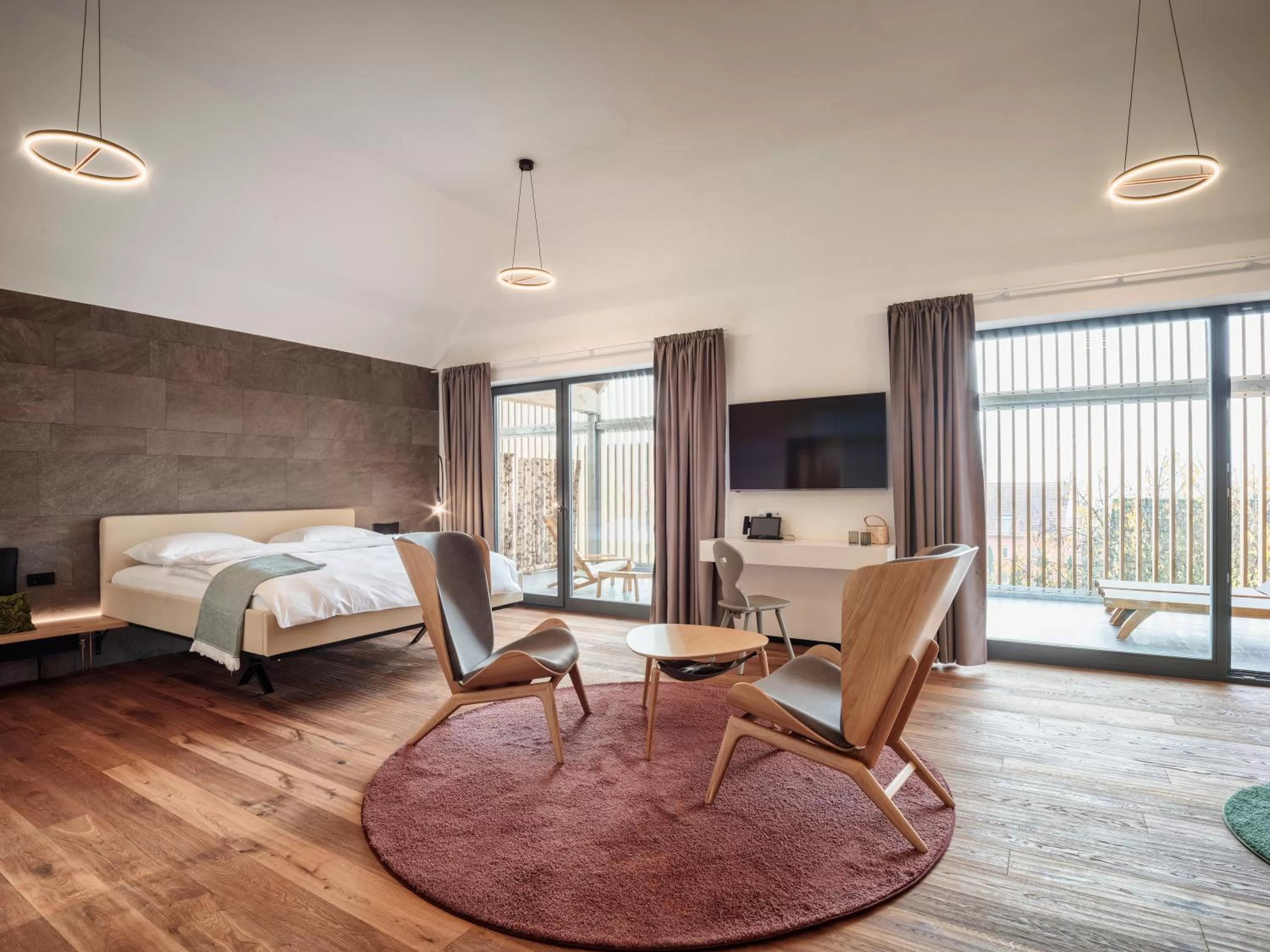 Bed in Romantik Hotel Hirschen