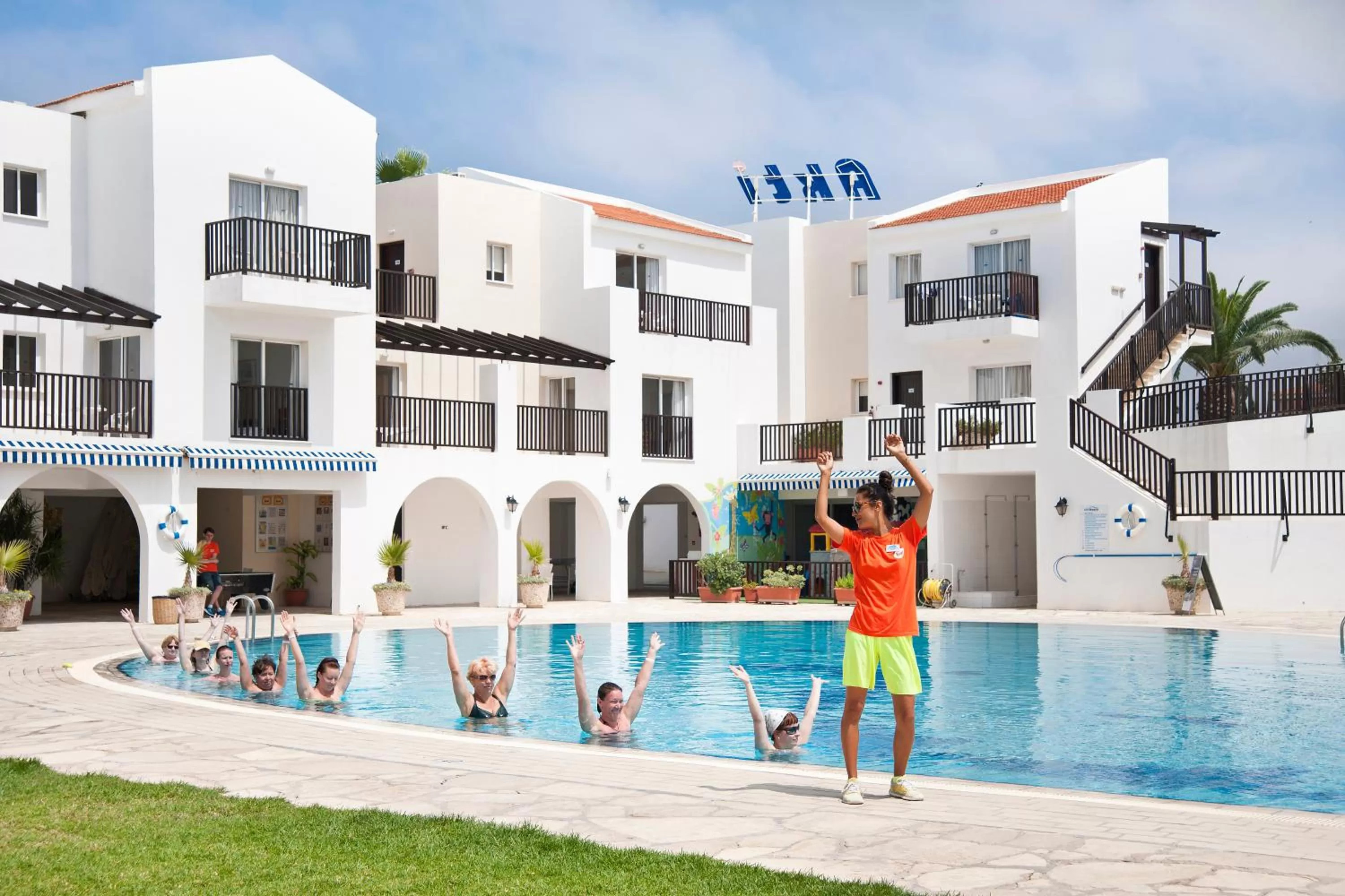 People in Akti Beach Hotel & Village Resort