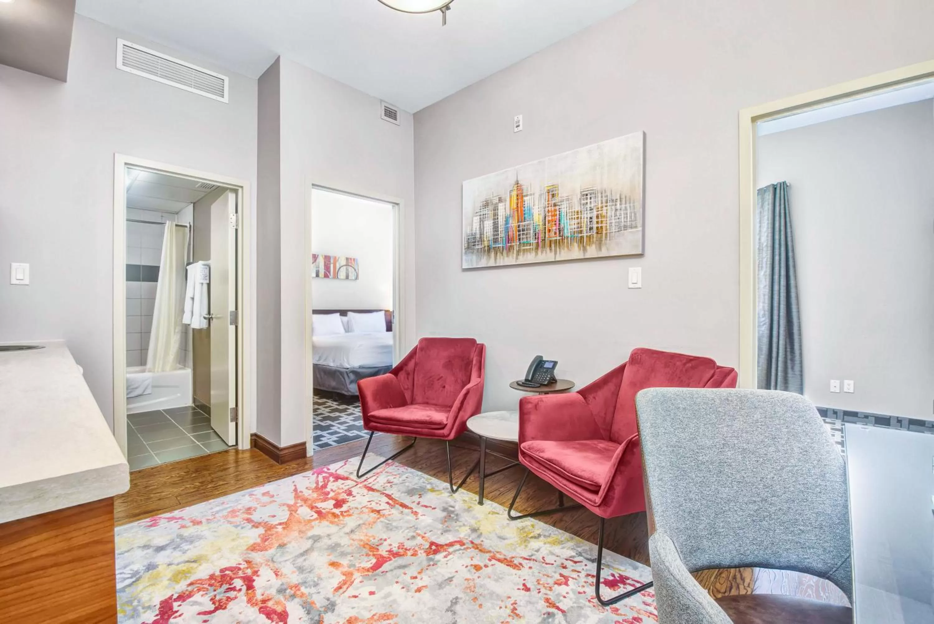 Living room in Willowdale Hotel Toronto North York