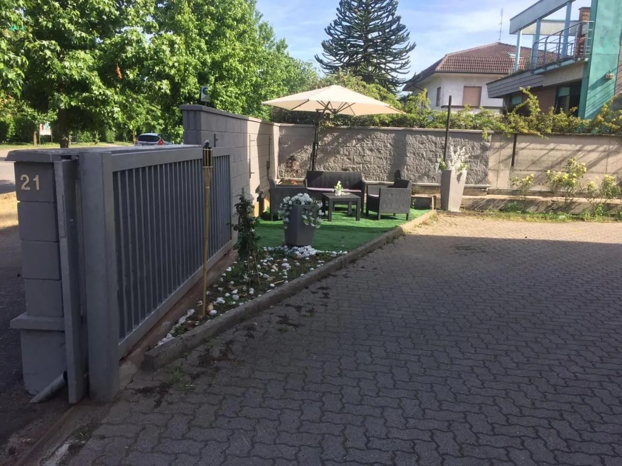 Garden view in Nuovo Hotel Vigevano