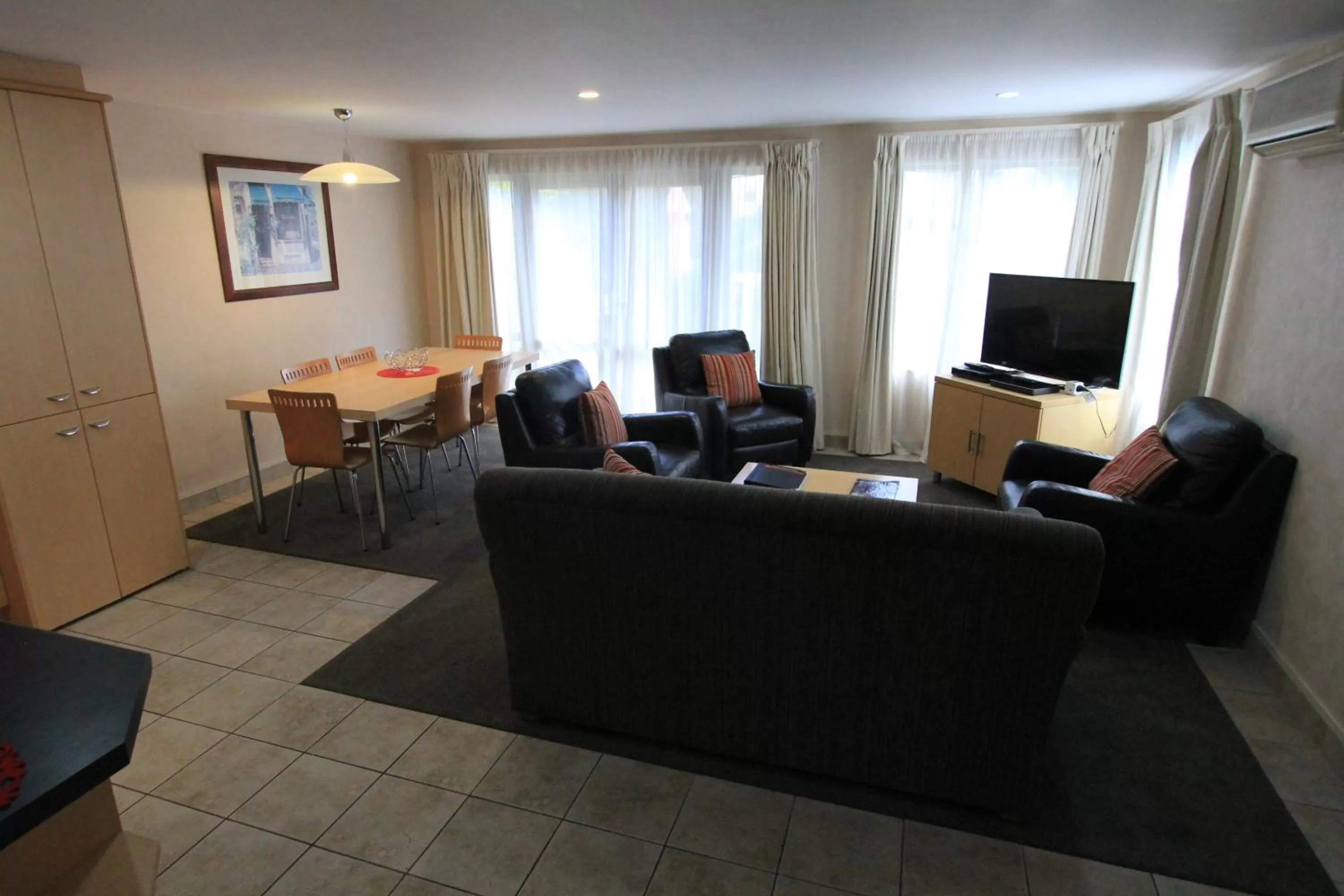 Living room in Voyager Apartments Taupo