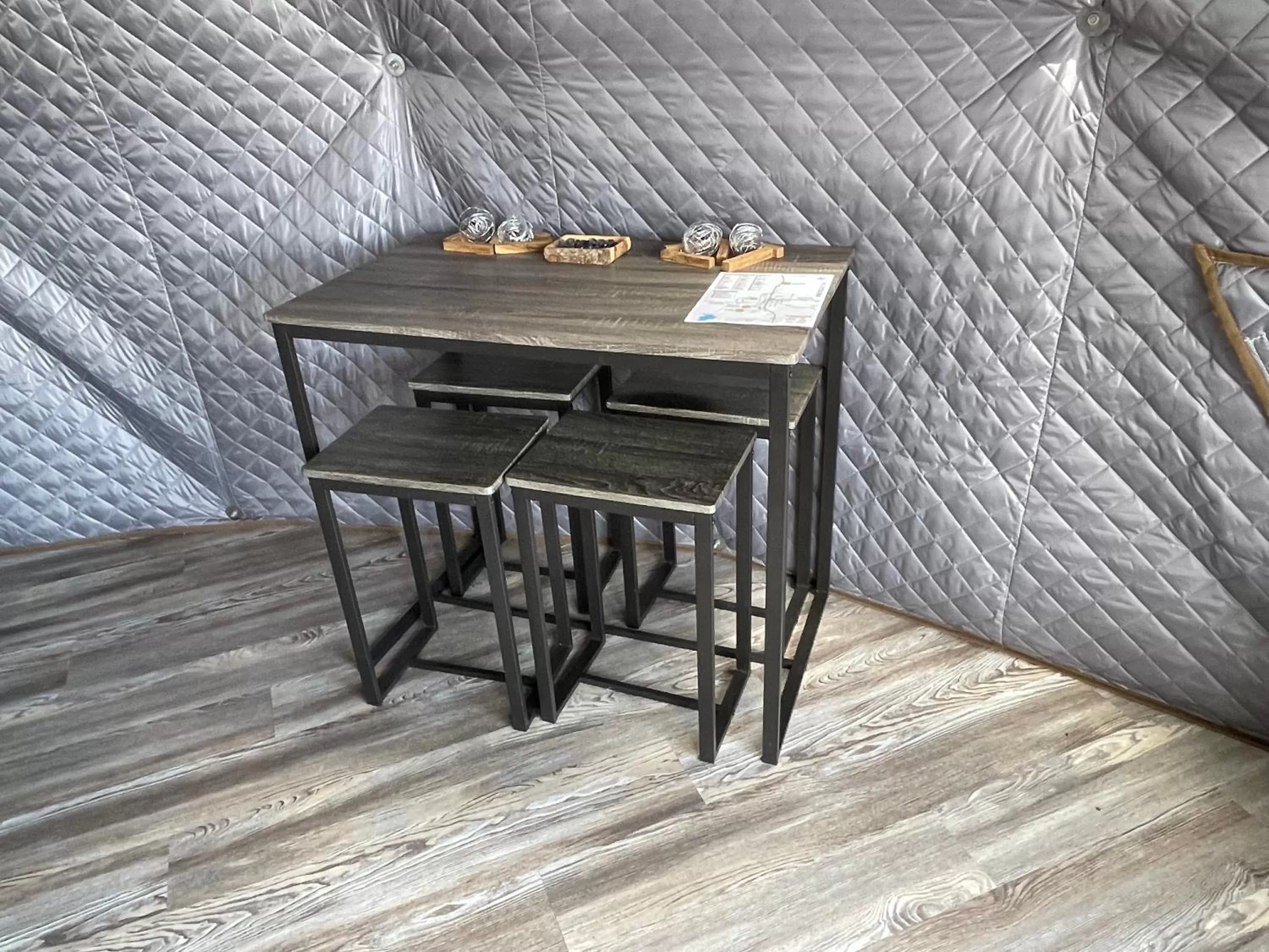 Dining area in Canyon Rim Domes - A Luxury Glamping Experience!!