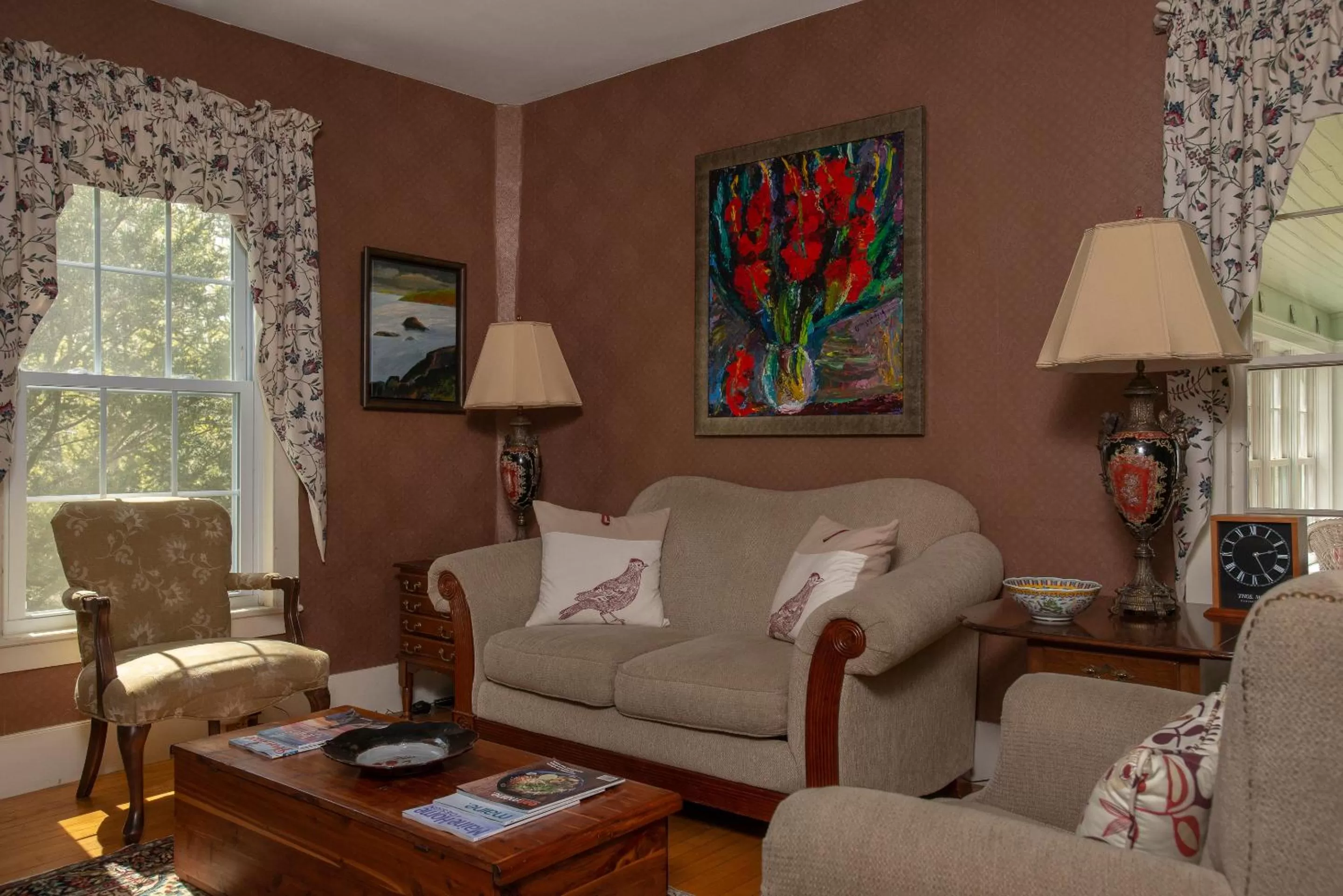 Seating area in Camden Maine Stay Inn