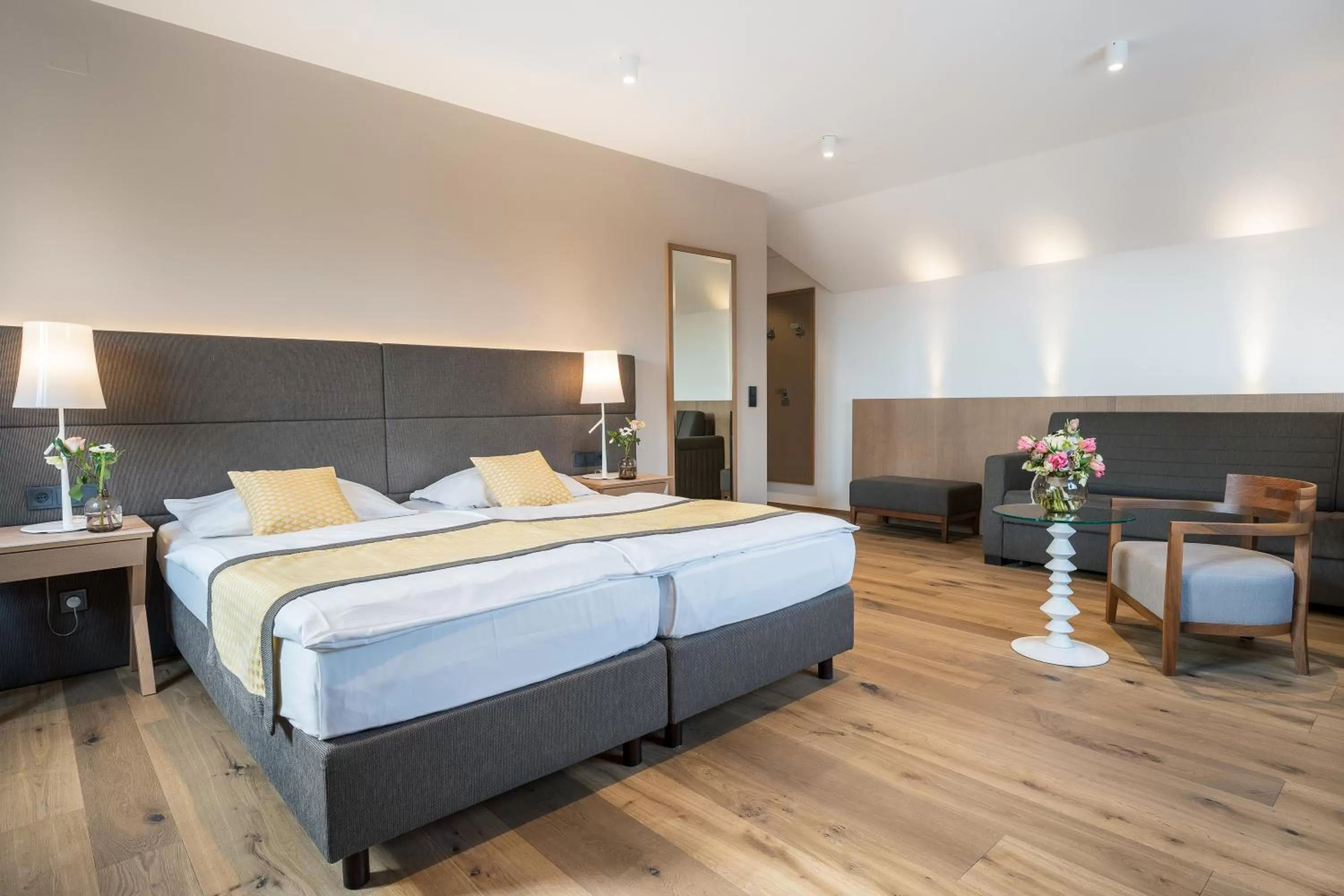 Bed in Hotel Turmhof