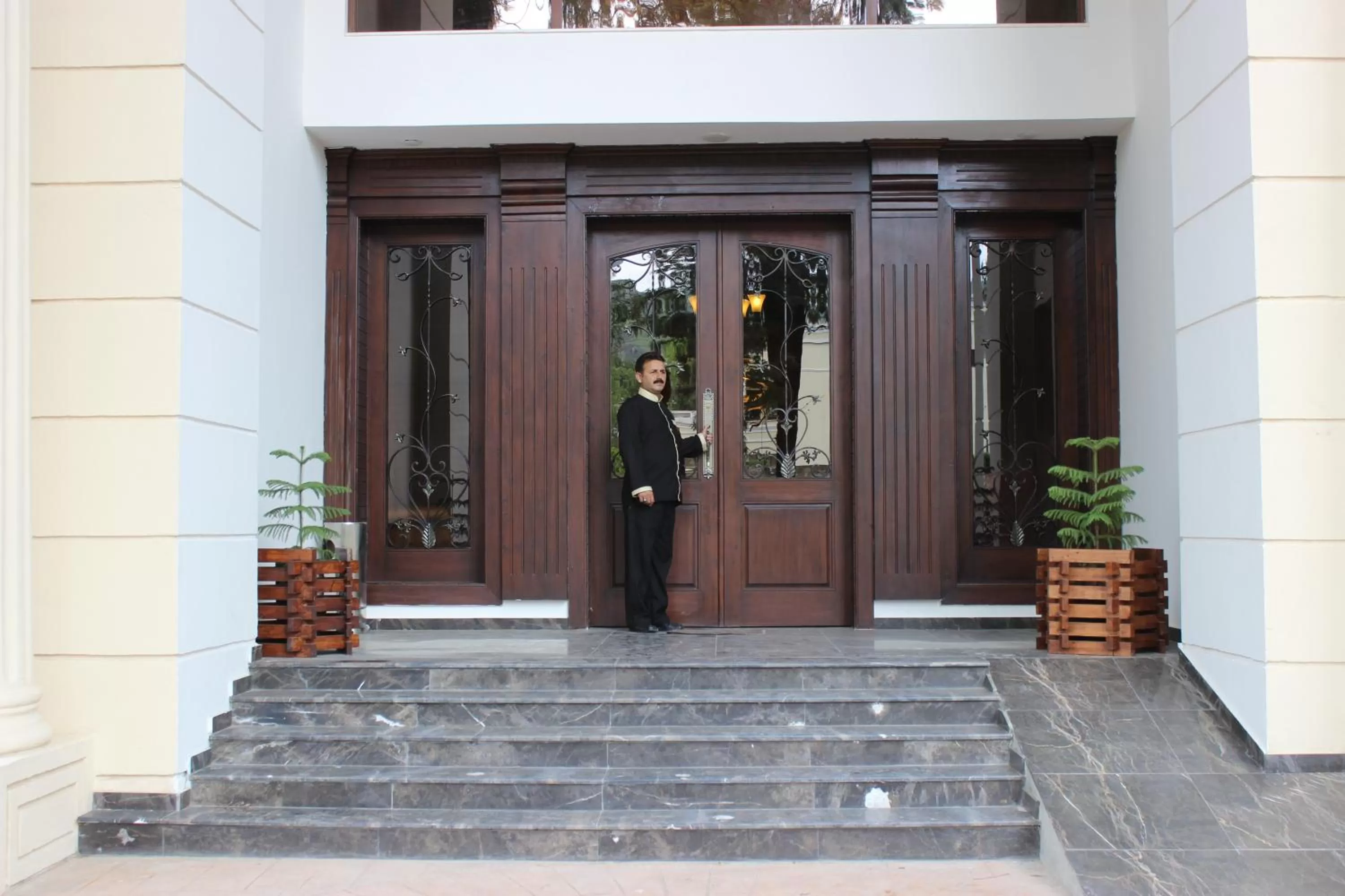 Facade/entrance in S Chalet Islamabad