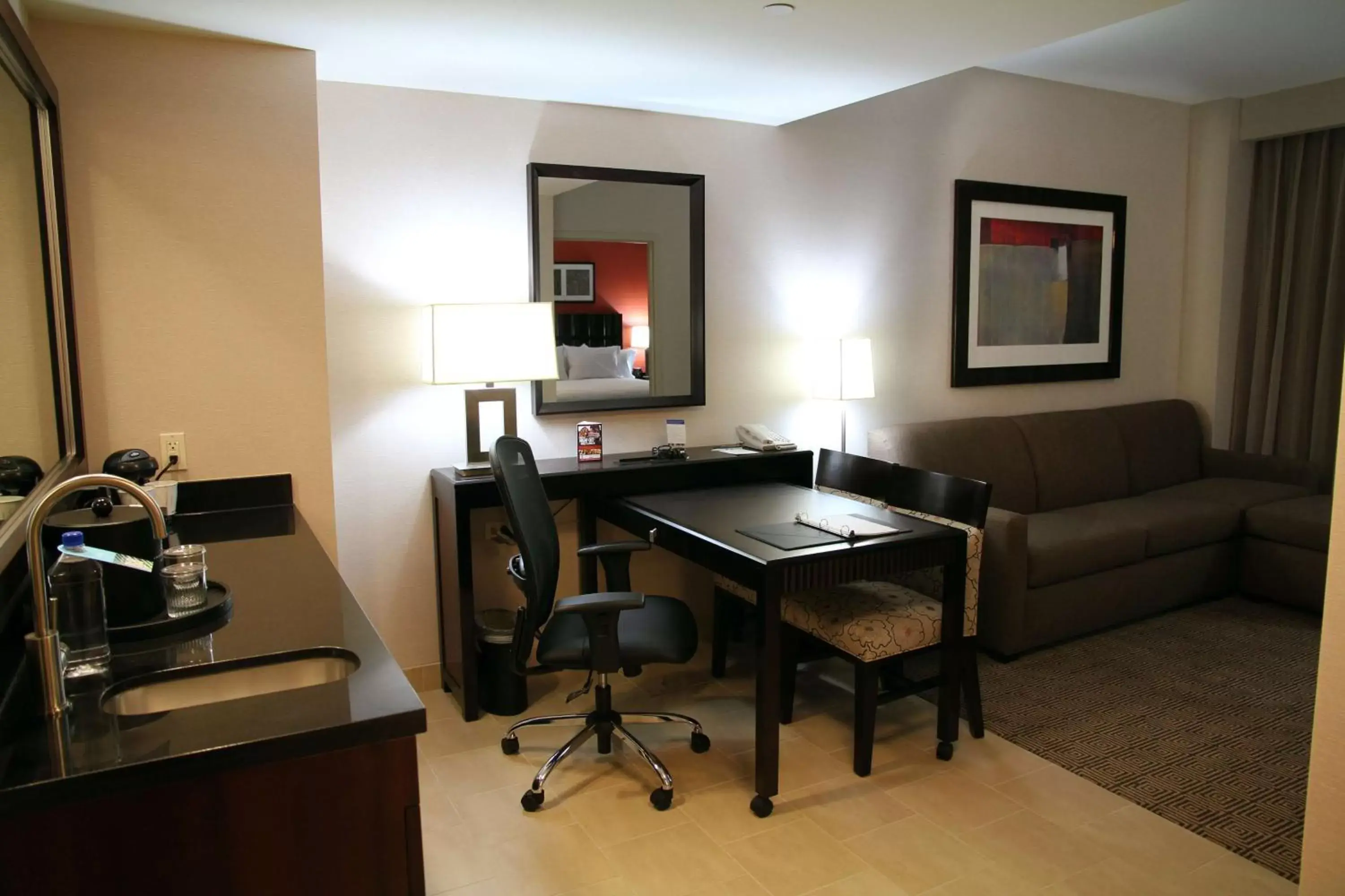 Queen Suite with Two Queen Beds in Embassy Suites Ontario - Airport Queen Suite with Two Queen Beds in Embassy Suites Ontario - Airport