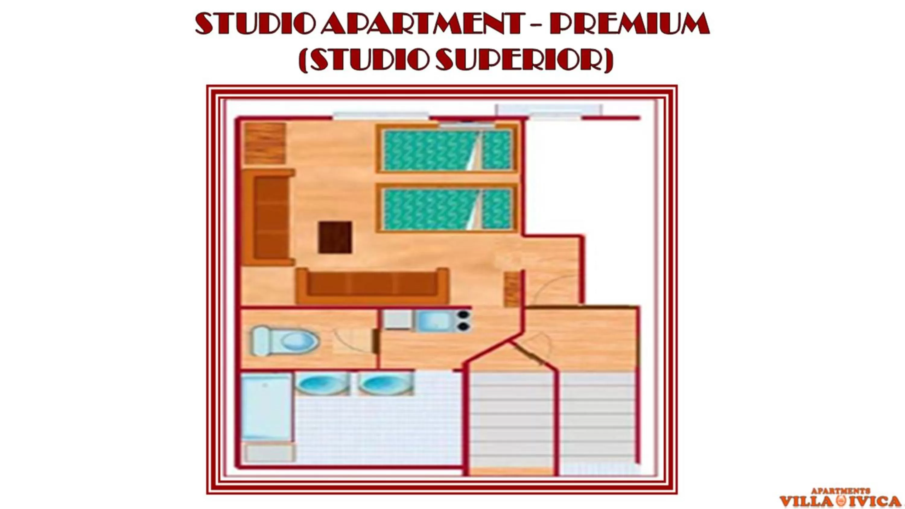 Photo of the whole room, Floor Plan in Spa & Pool Apartment Hotel - Restaurant VILLA IVICA
