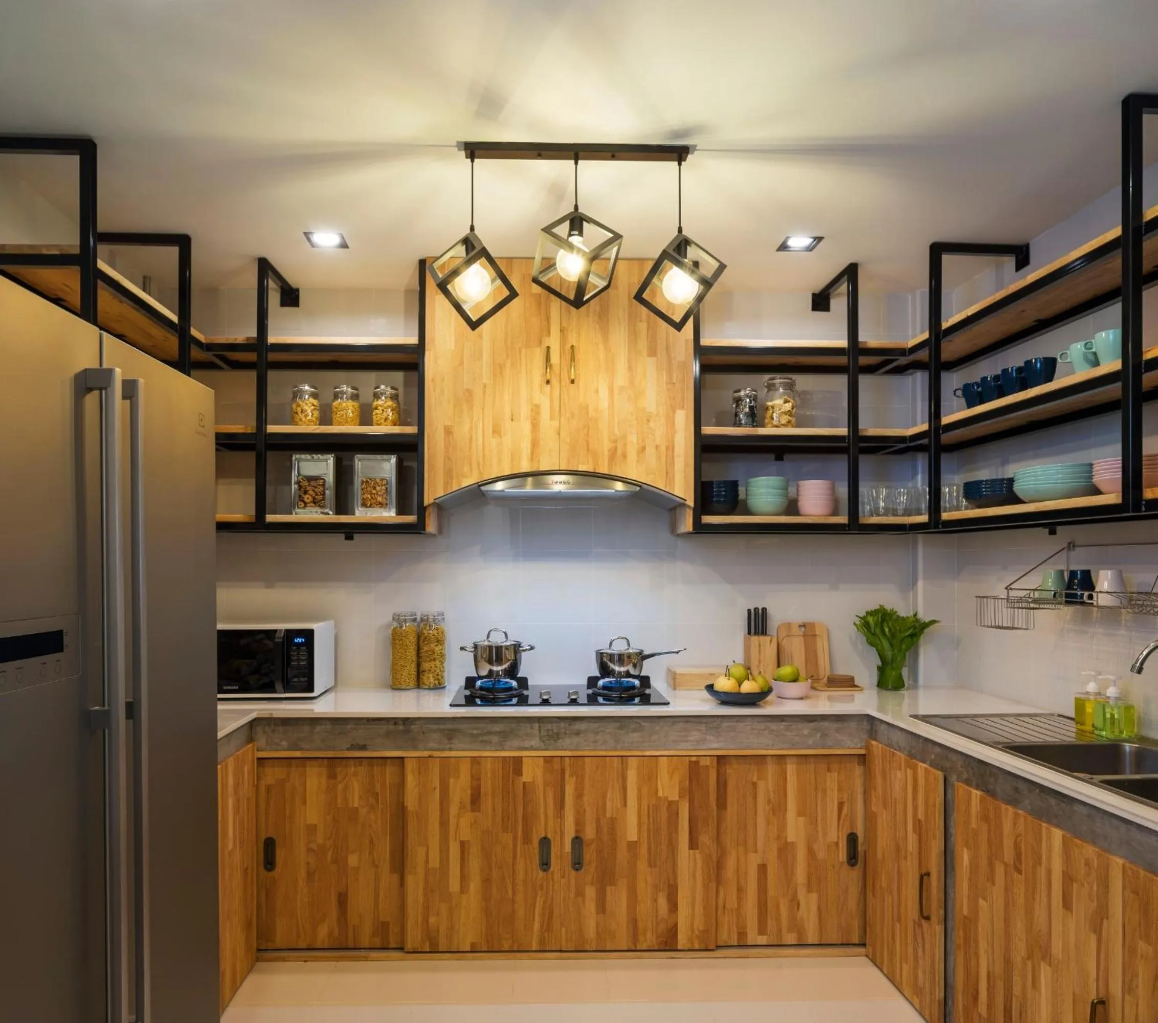 Kitchen or kitchenette in Timber Hostel