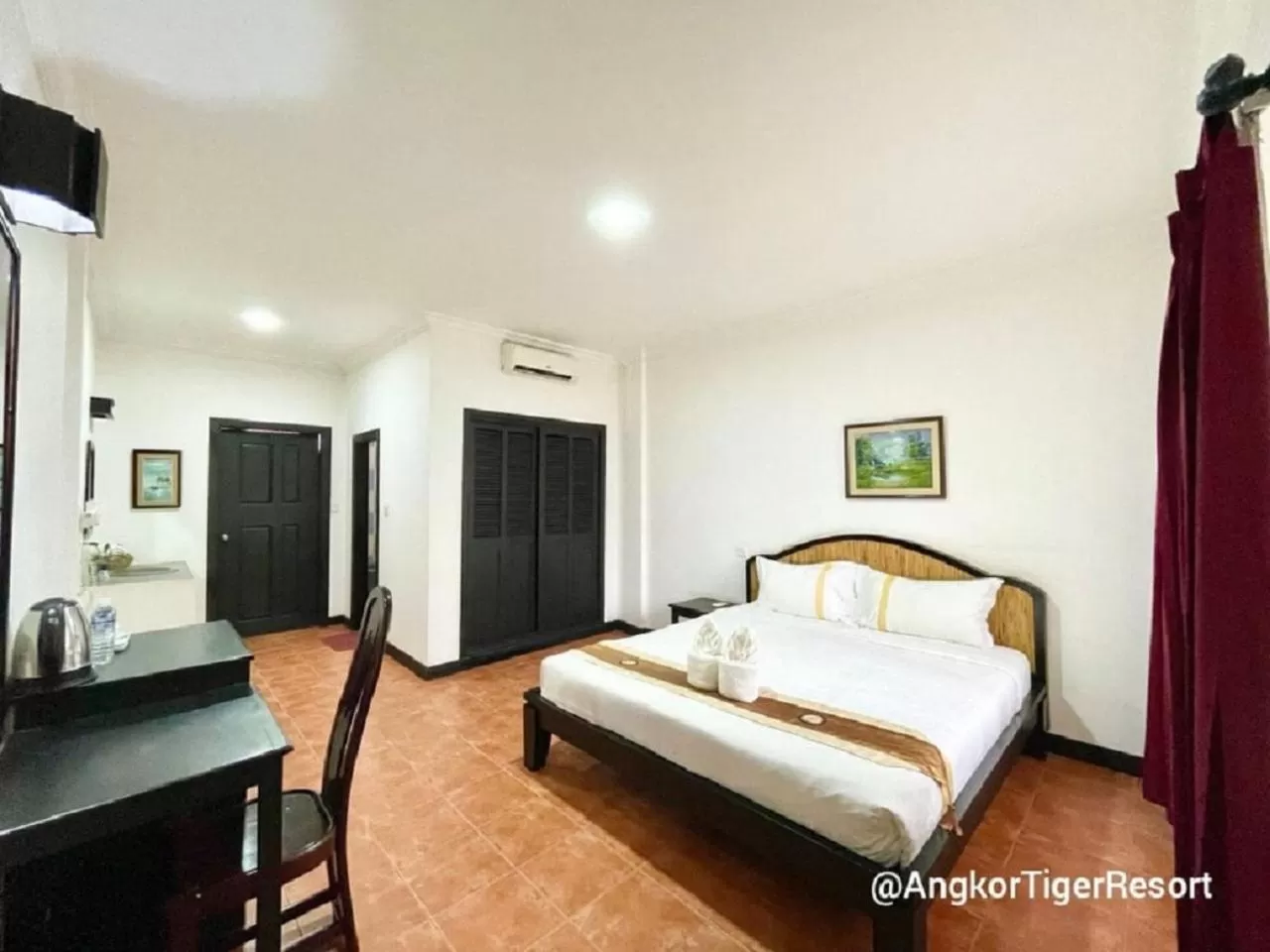 Bed in Angkor Tiger Resort