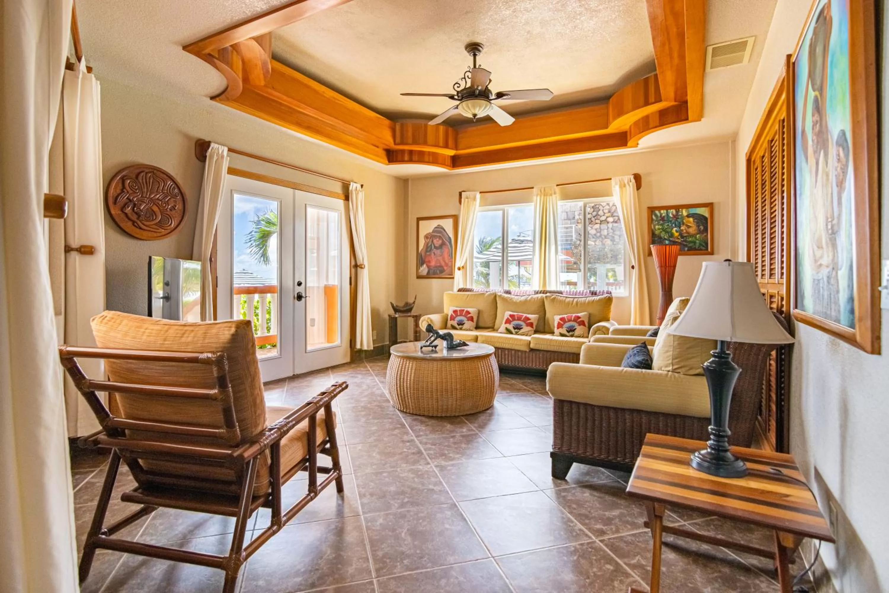 Living room in Lighthouse Beach Villas