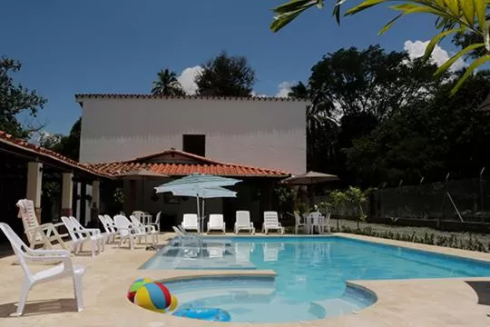 Swimming pool in Finca Hotel Guali Santafe
