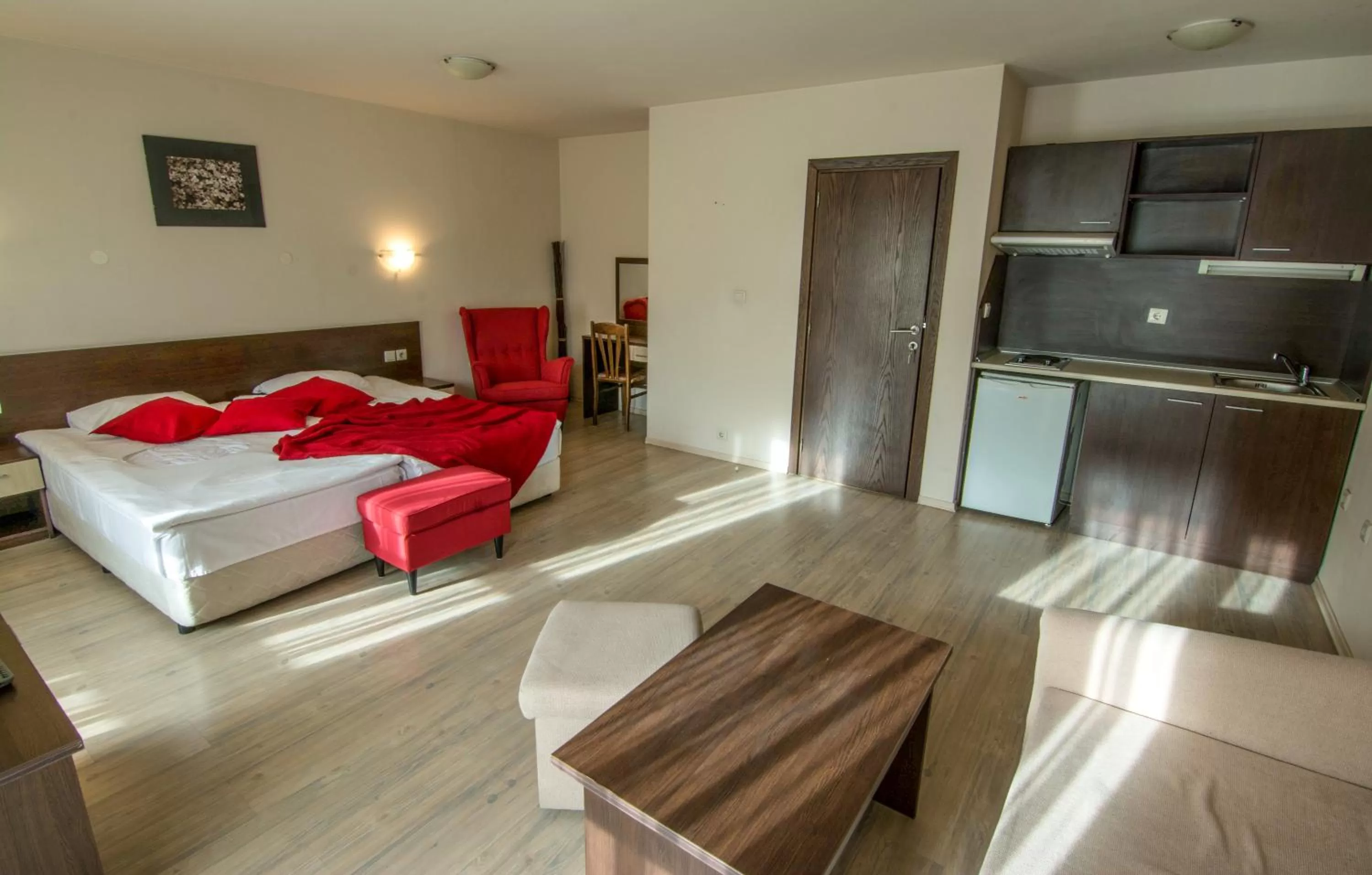 Bed in StayInn Banderitsa Apartments with kitchen & BBQ