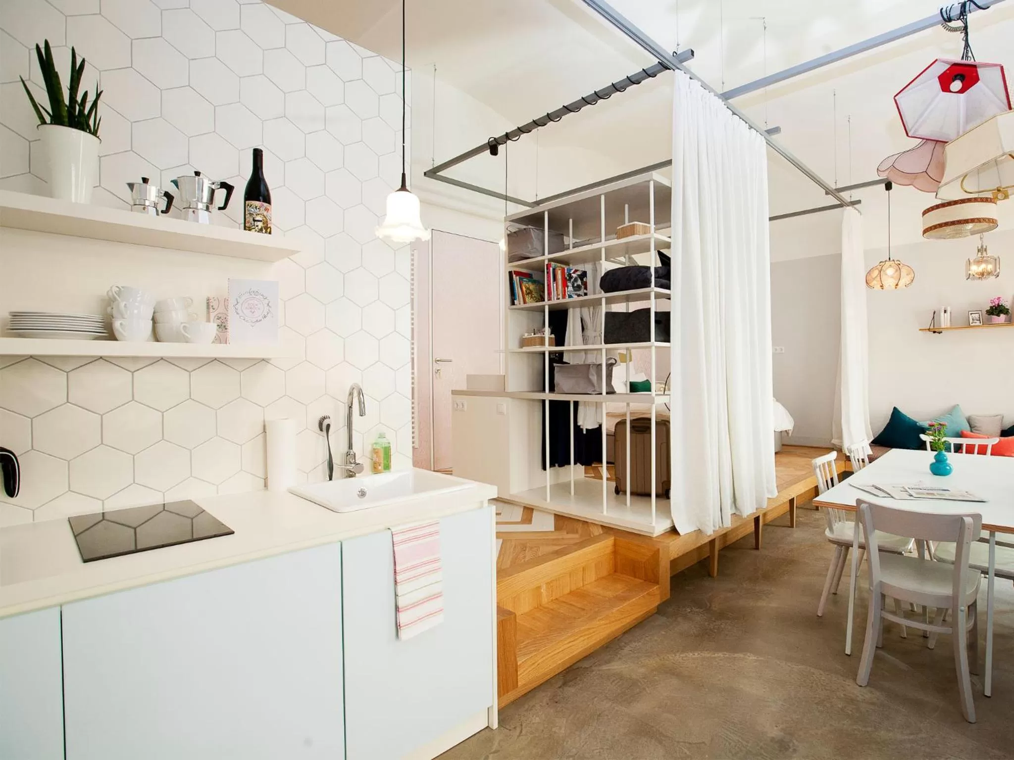 Kitchen or kitchenette in grätzlhotel Karmelitermarkt