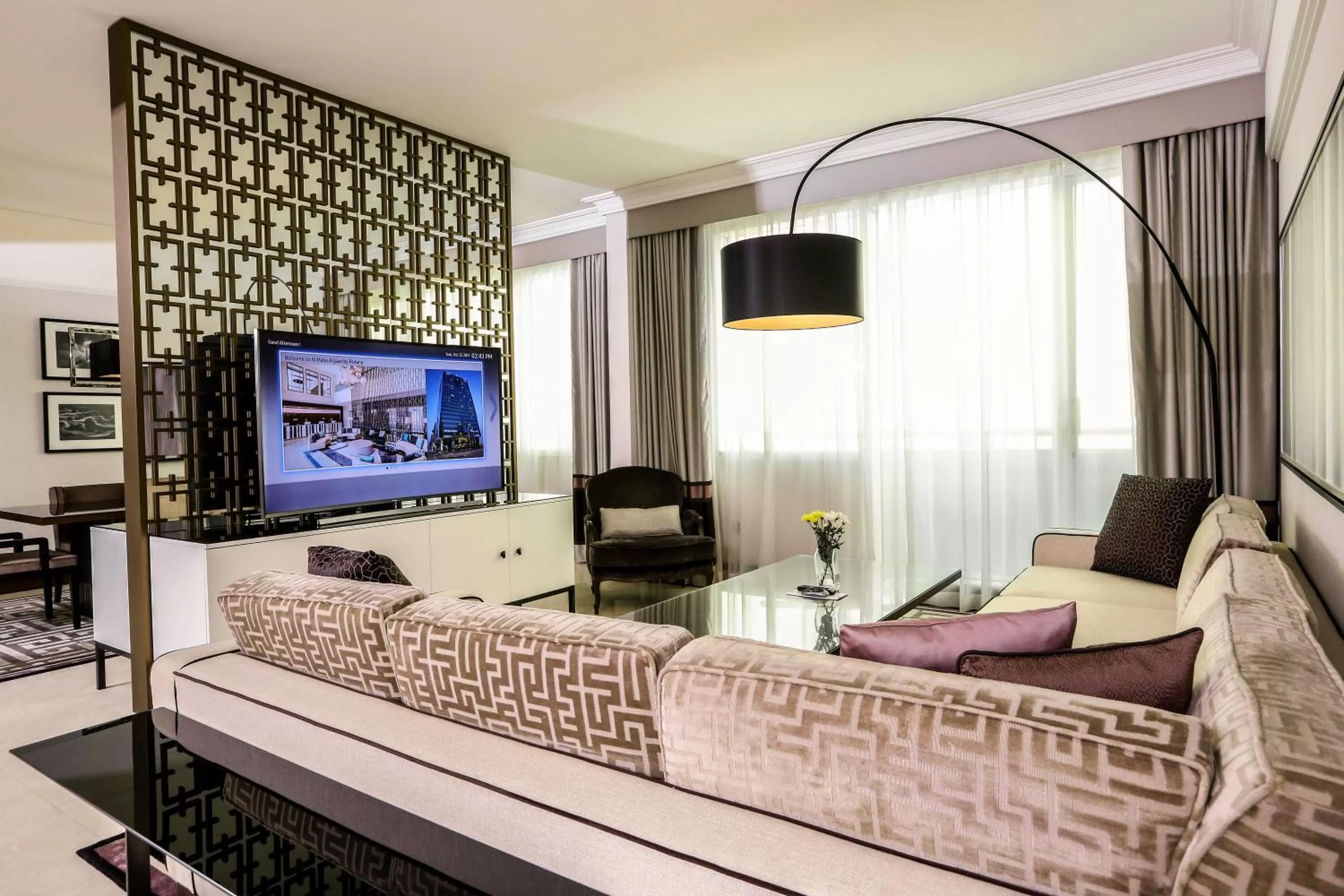 Living room, Bed in Al Maha Arjaan by Rotana
