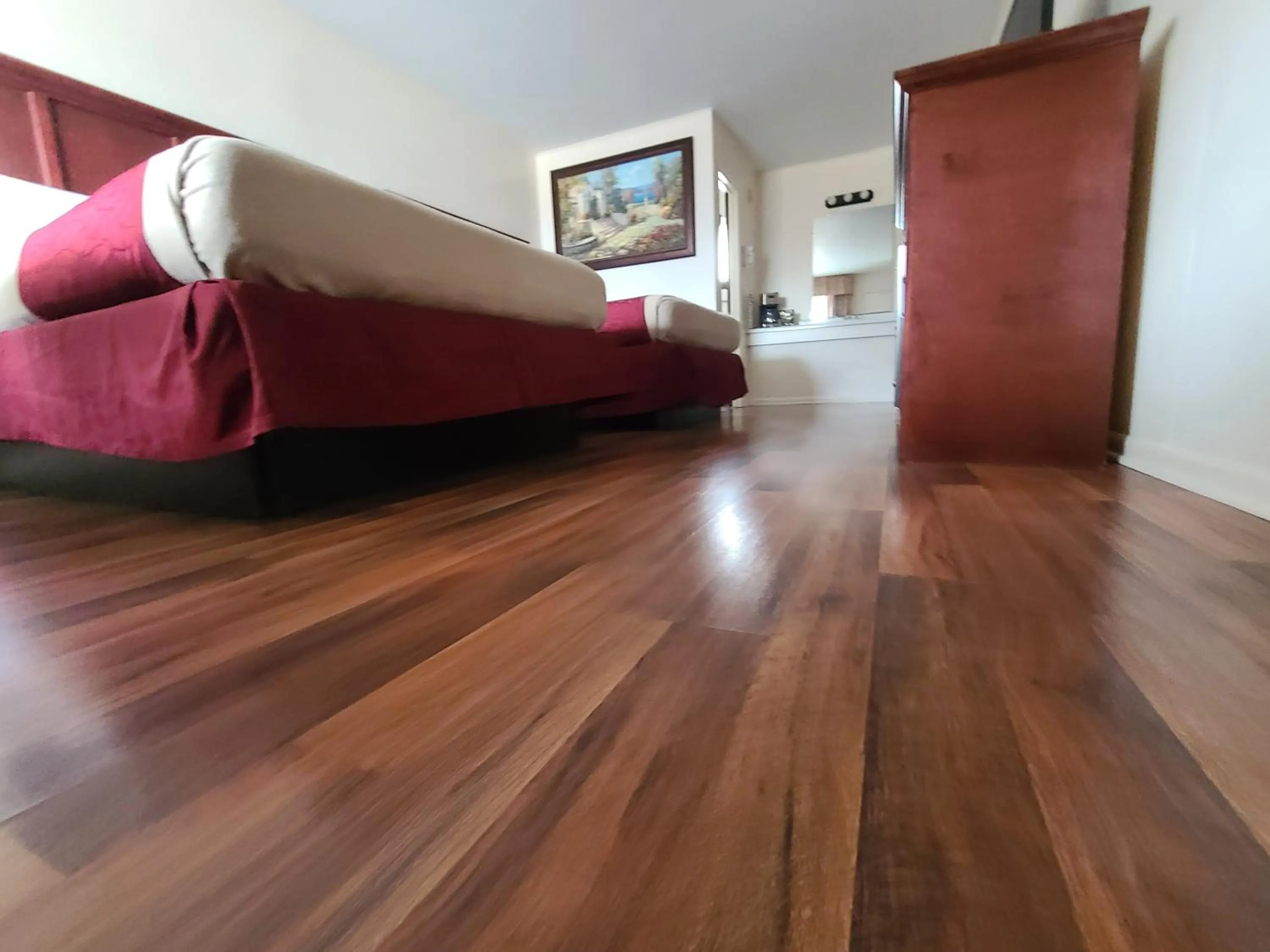 Living room, Bed in Homestead Motel