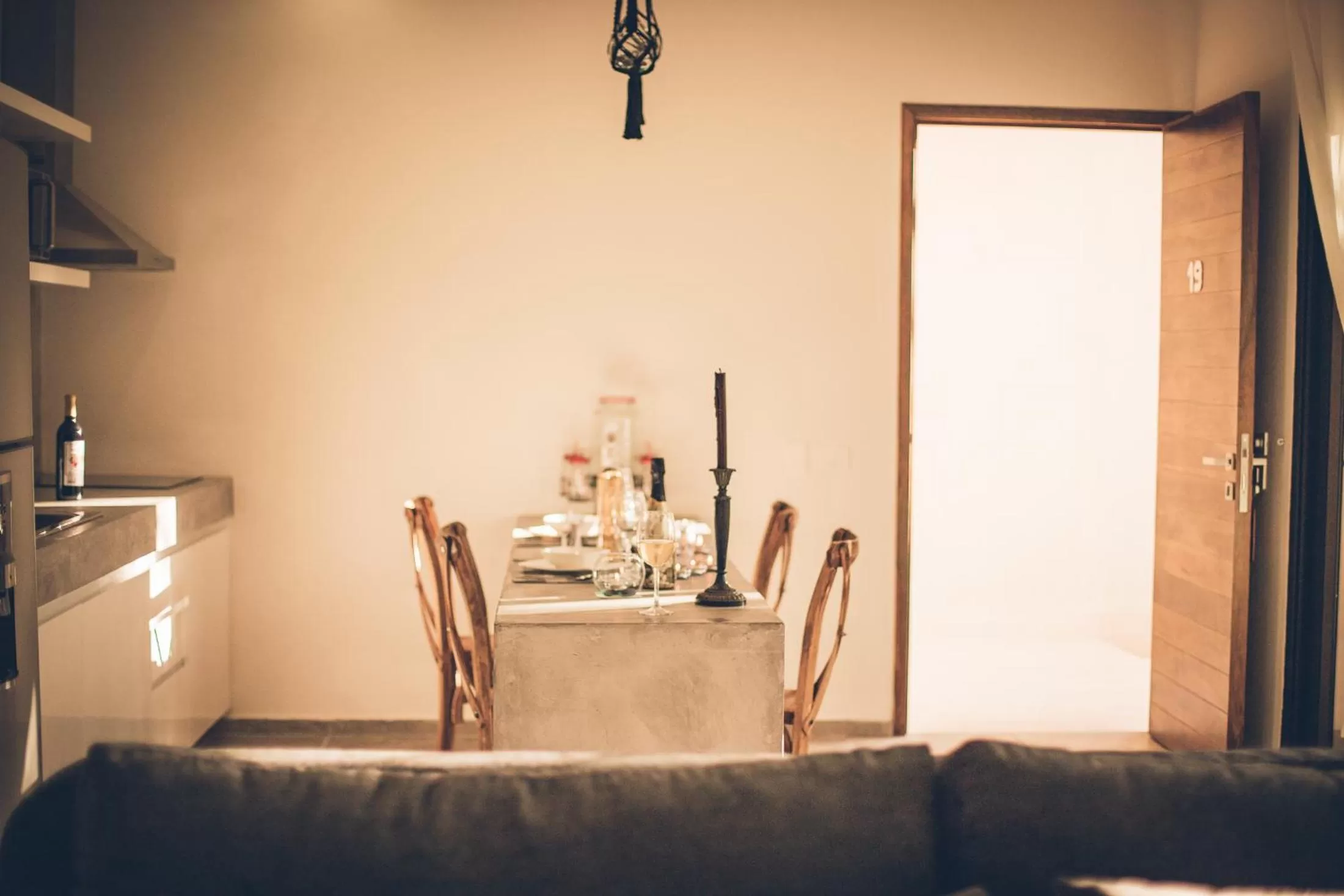 Kitchen or kitchenette in Panacea Condo Tulum