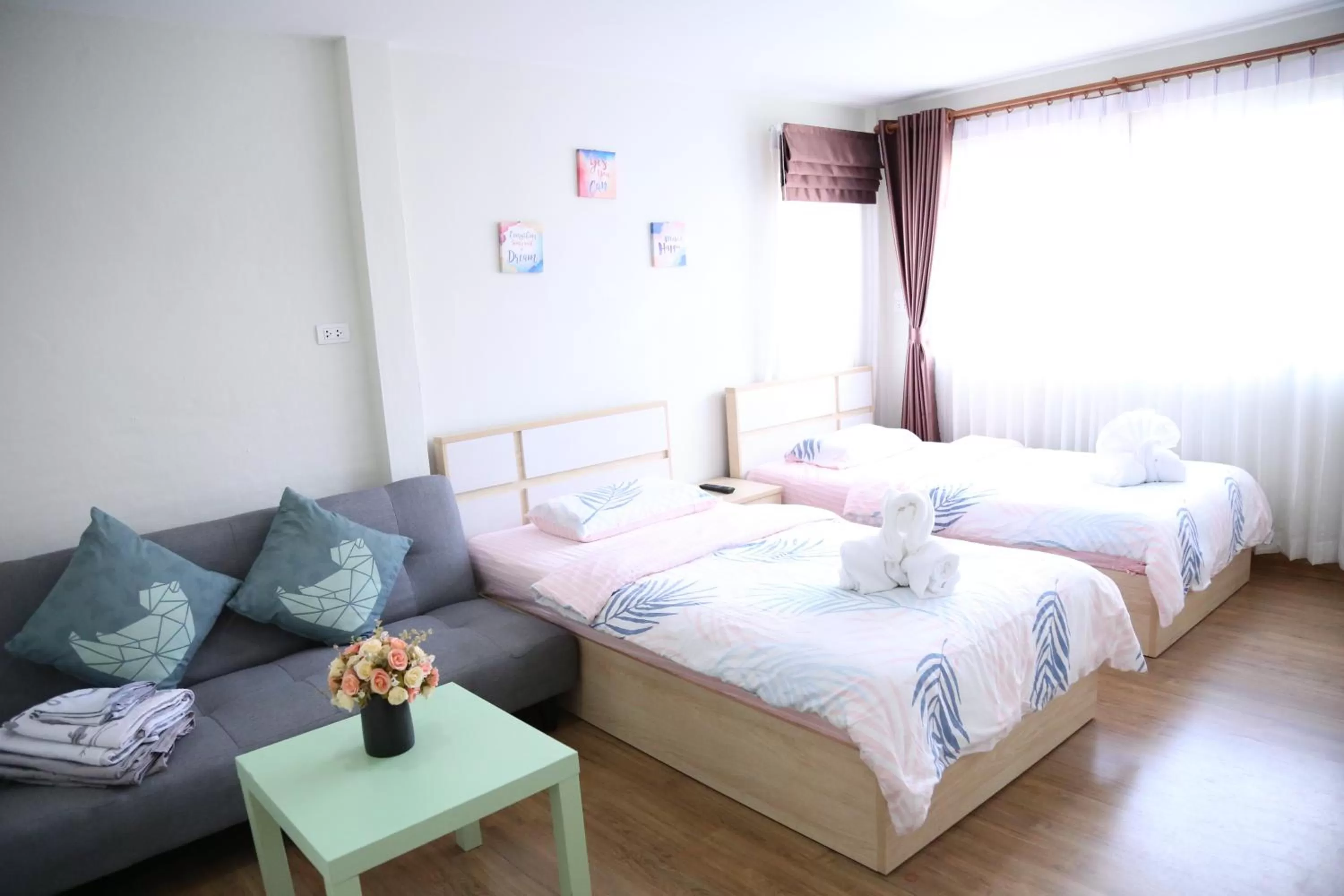 Photo of the whole room, Bed in TD Bangkok