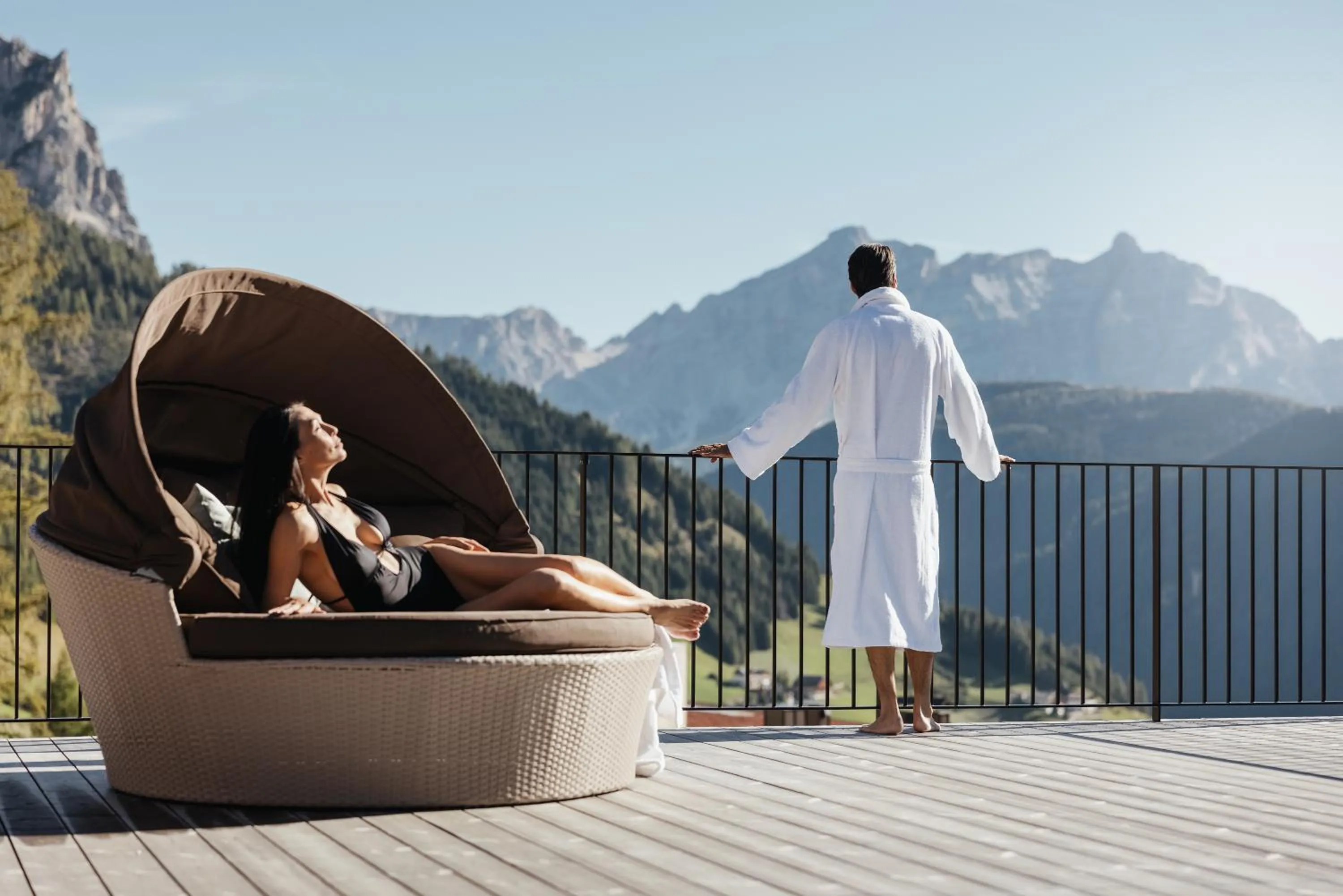Swimming pool in Kolfuschgerhof Mountain Resort