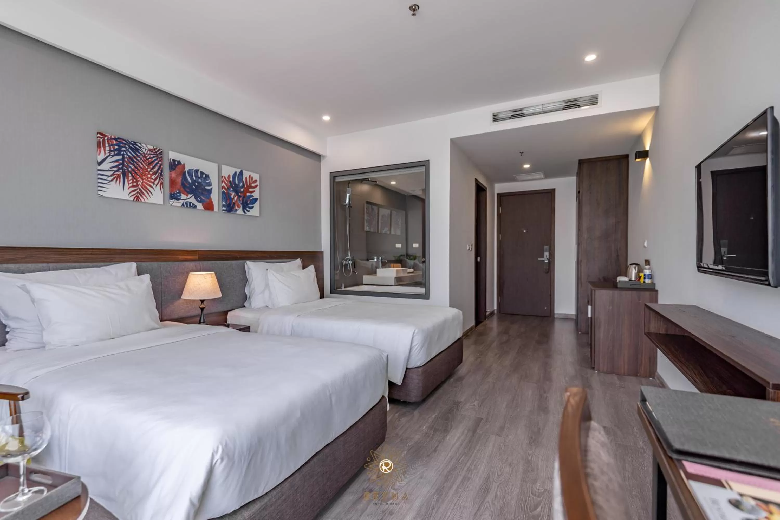 Photo of the whole room, Bed in Reyna Hotel Hanoi & Spa