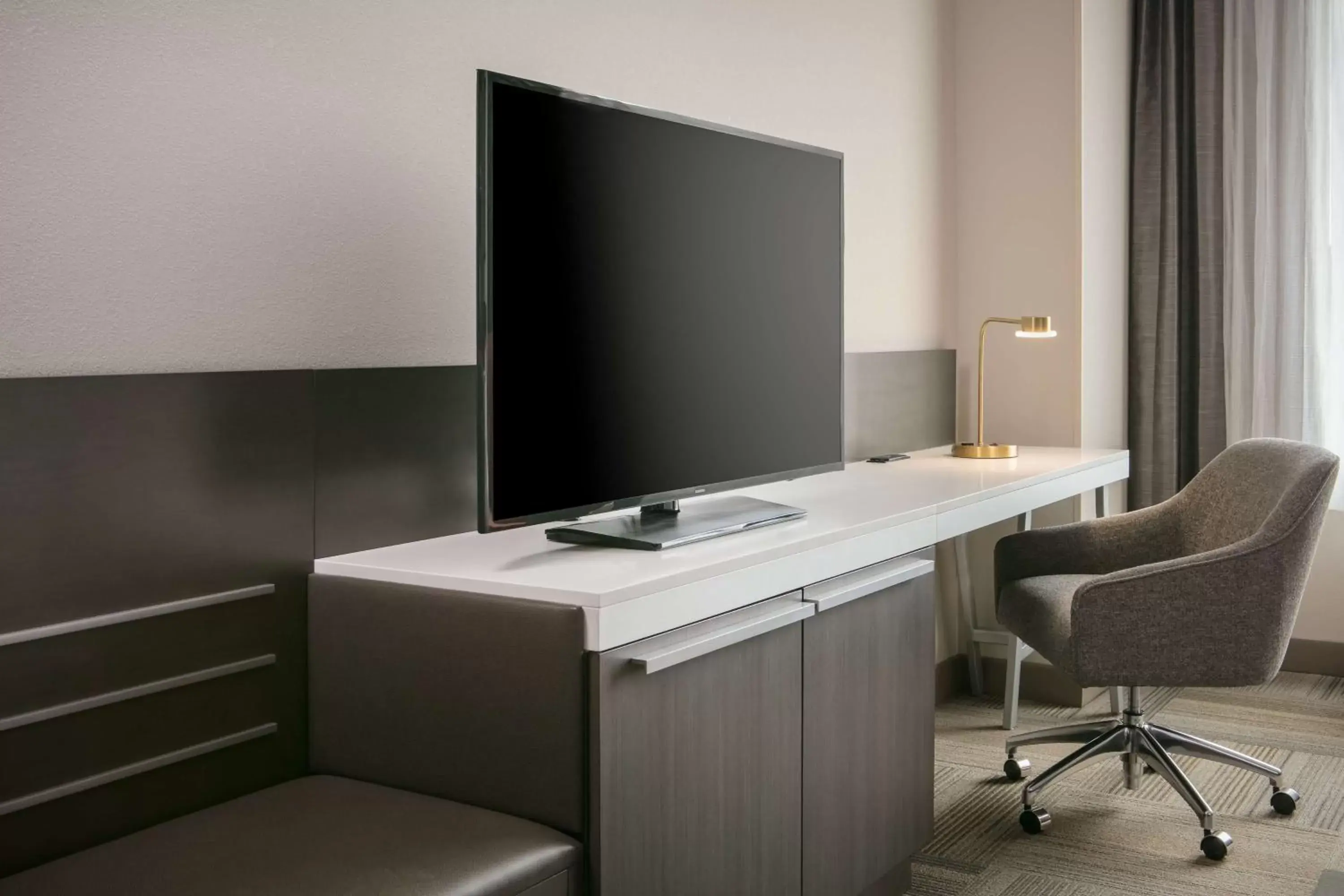 King Room - Mobility Accessible with Roll In Shower in Hilton Garden Inn Iowa City Downtown University King Room - Mobility Accessible with Roll In Shower in Hilton Garden Inn Iowa City Downtown University