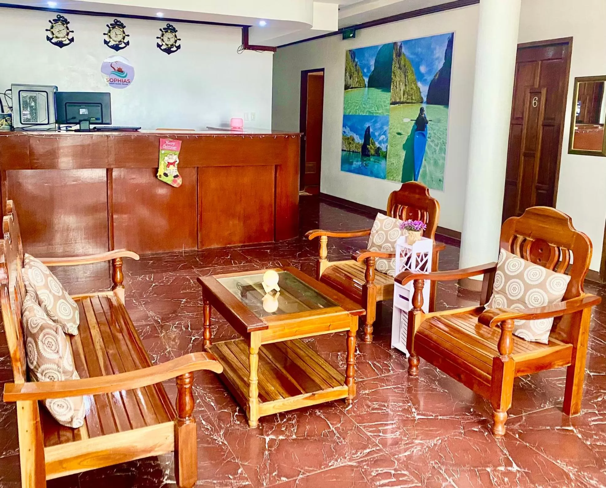 Seating area in Sophias Beach Guest House