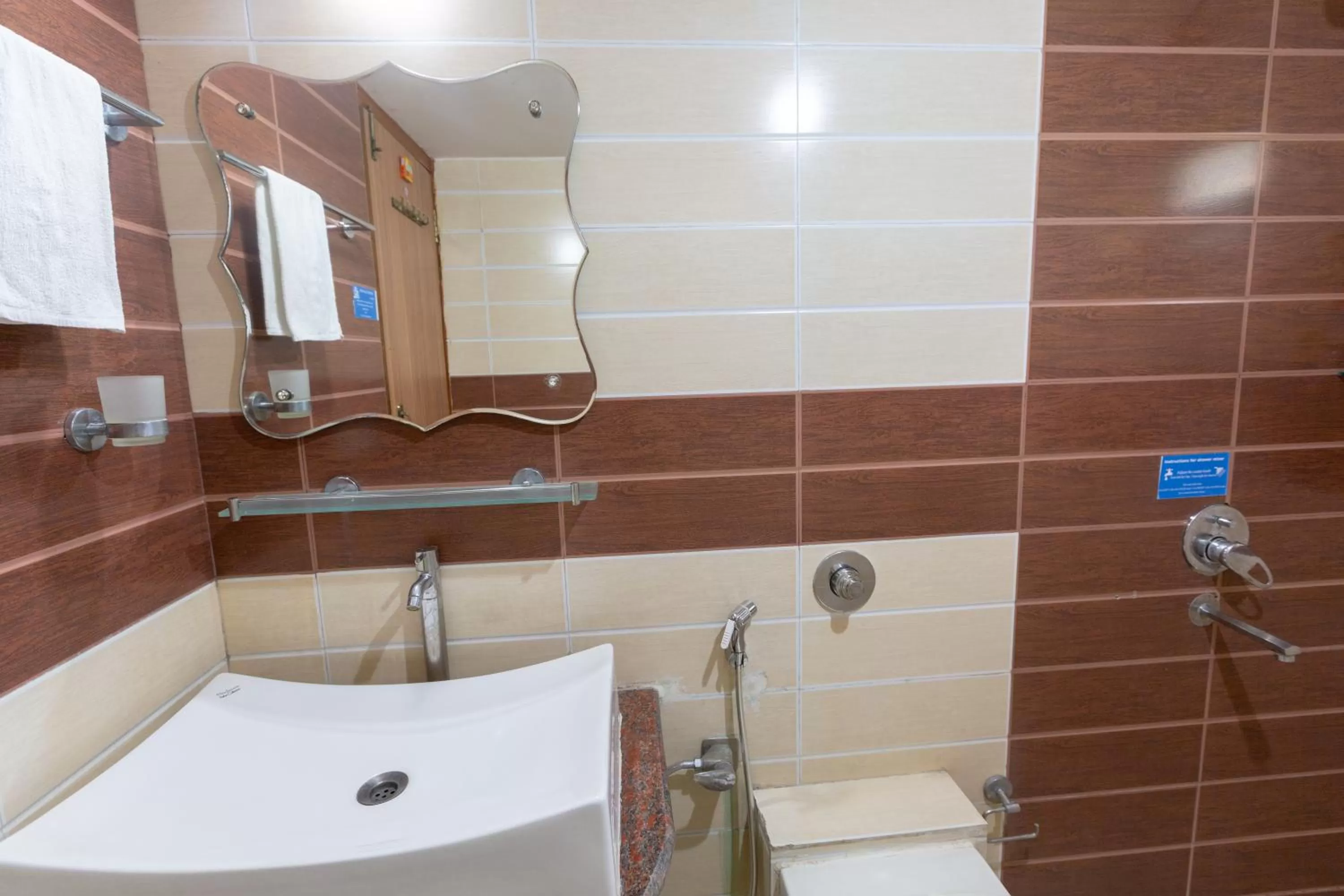 Bathroom in KSTDC Hotel Mayura Bhuvaneshwari Kamalapur