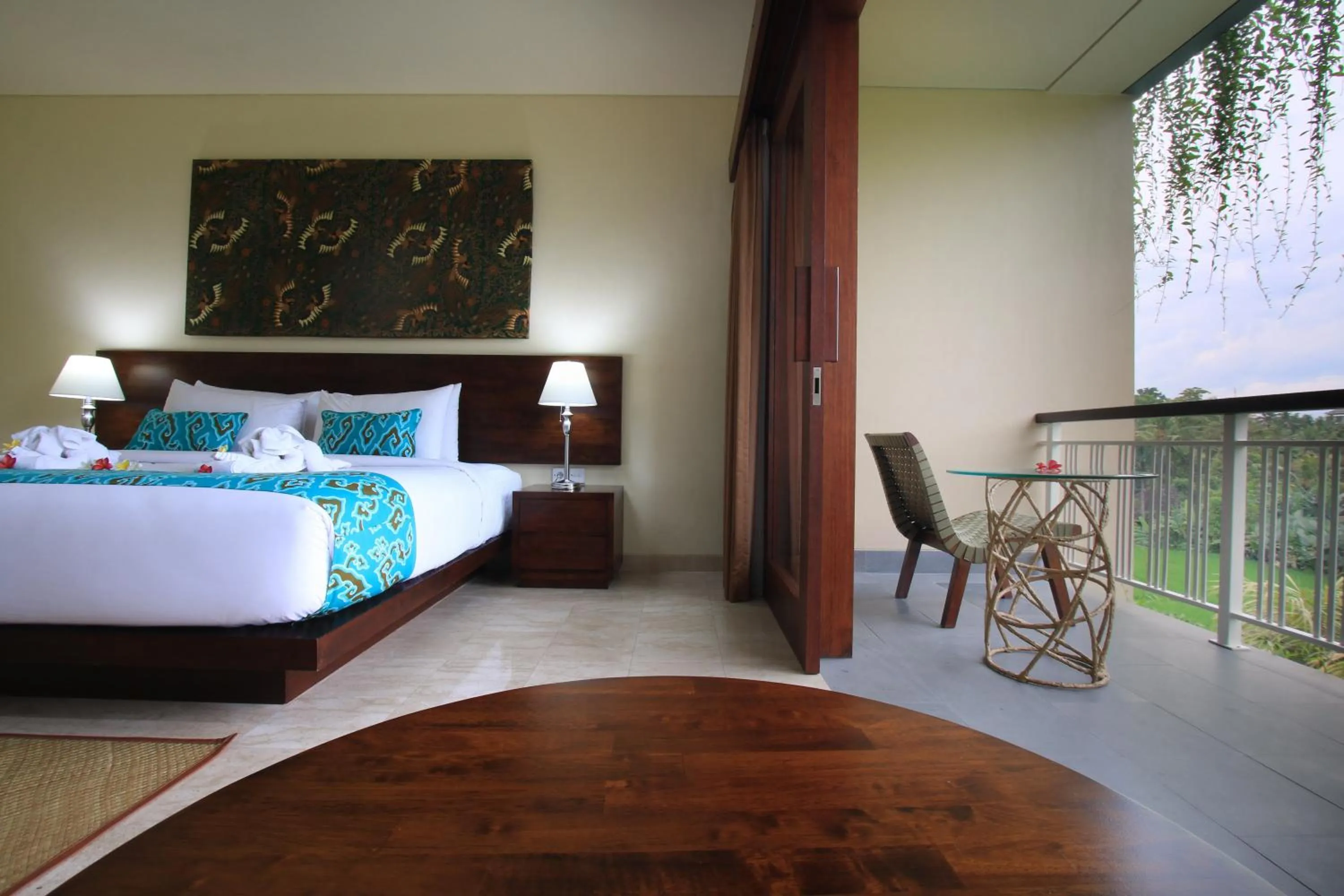 Balcony/Terrace, Bed in Byasa Ubud