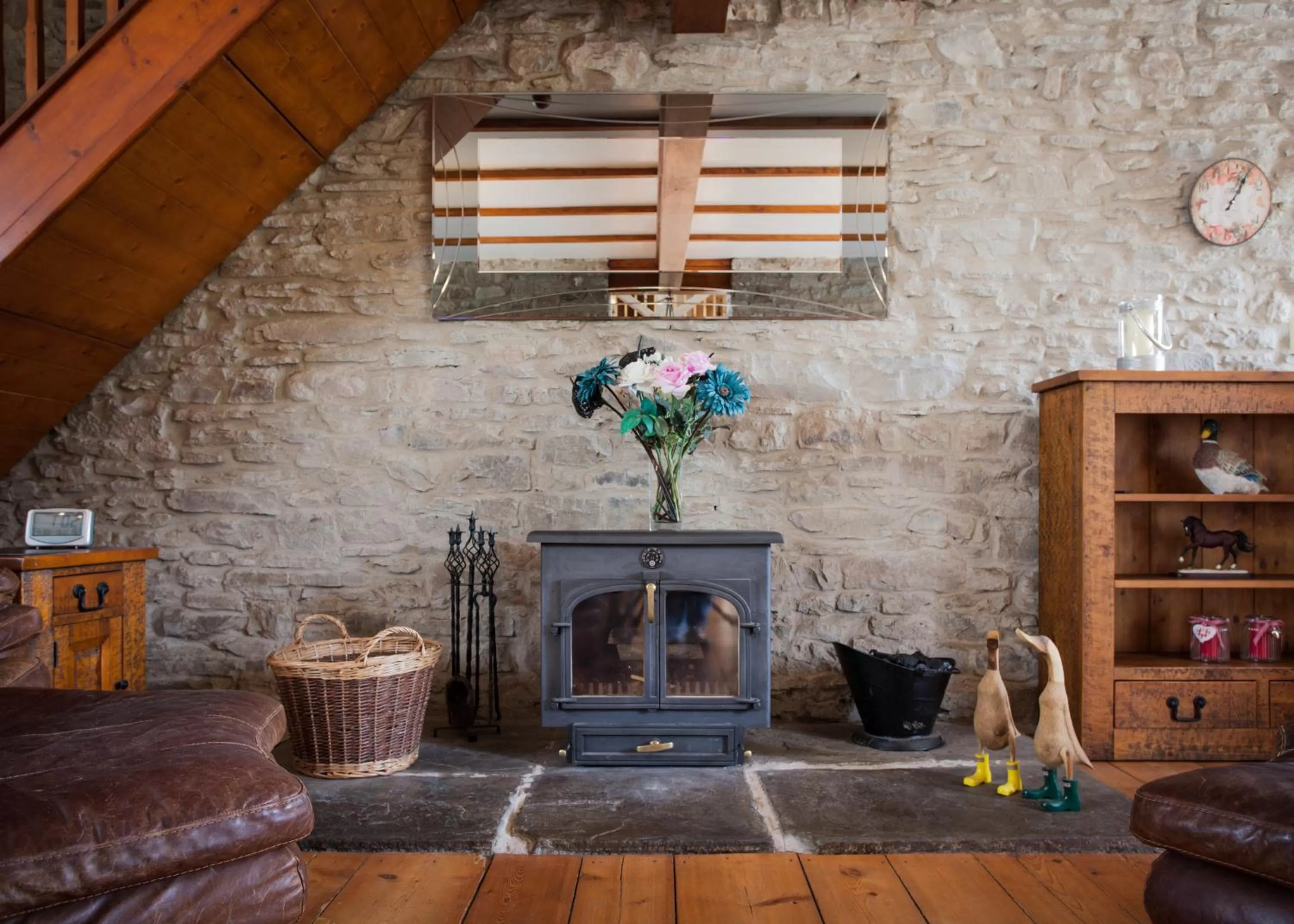 Living room in Beudy Bach