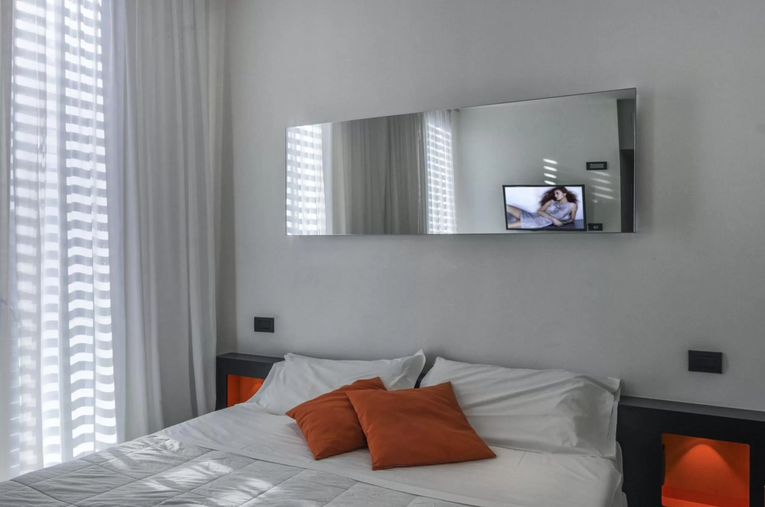 Bed in Blue Shades Hotel