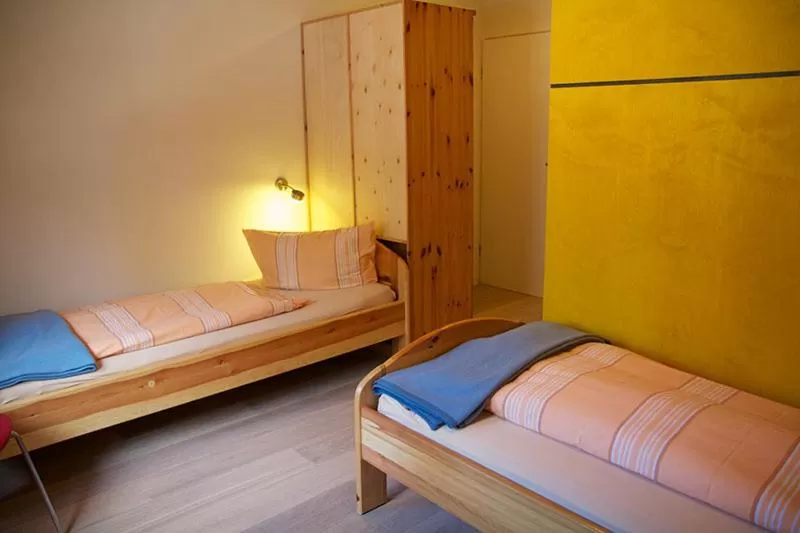 Bed in Biohotel Spöktal