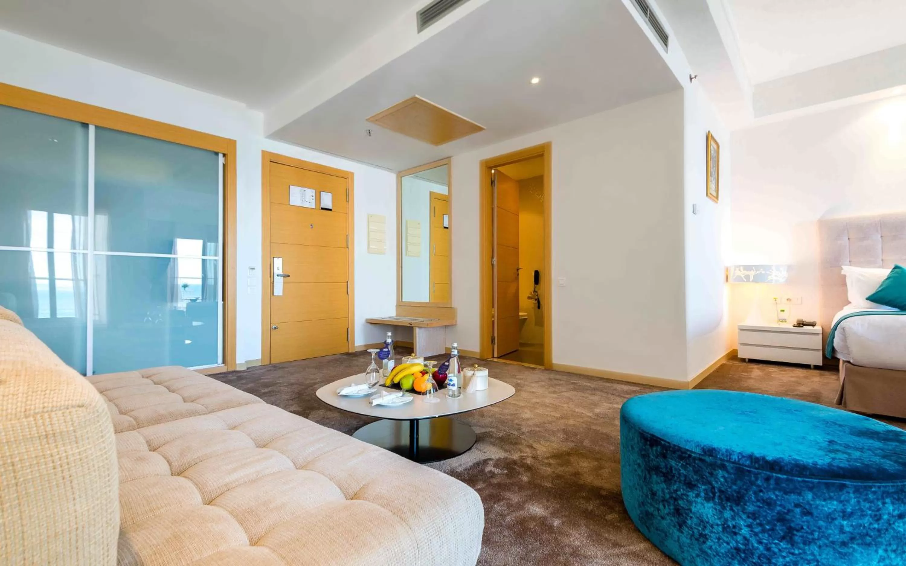 Communal lounge/ TV room in Hotel Farah Tanger