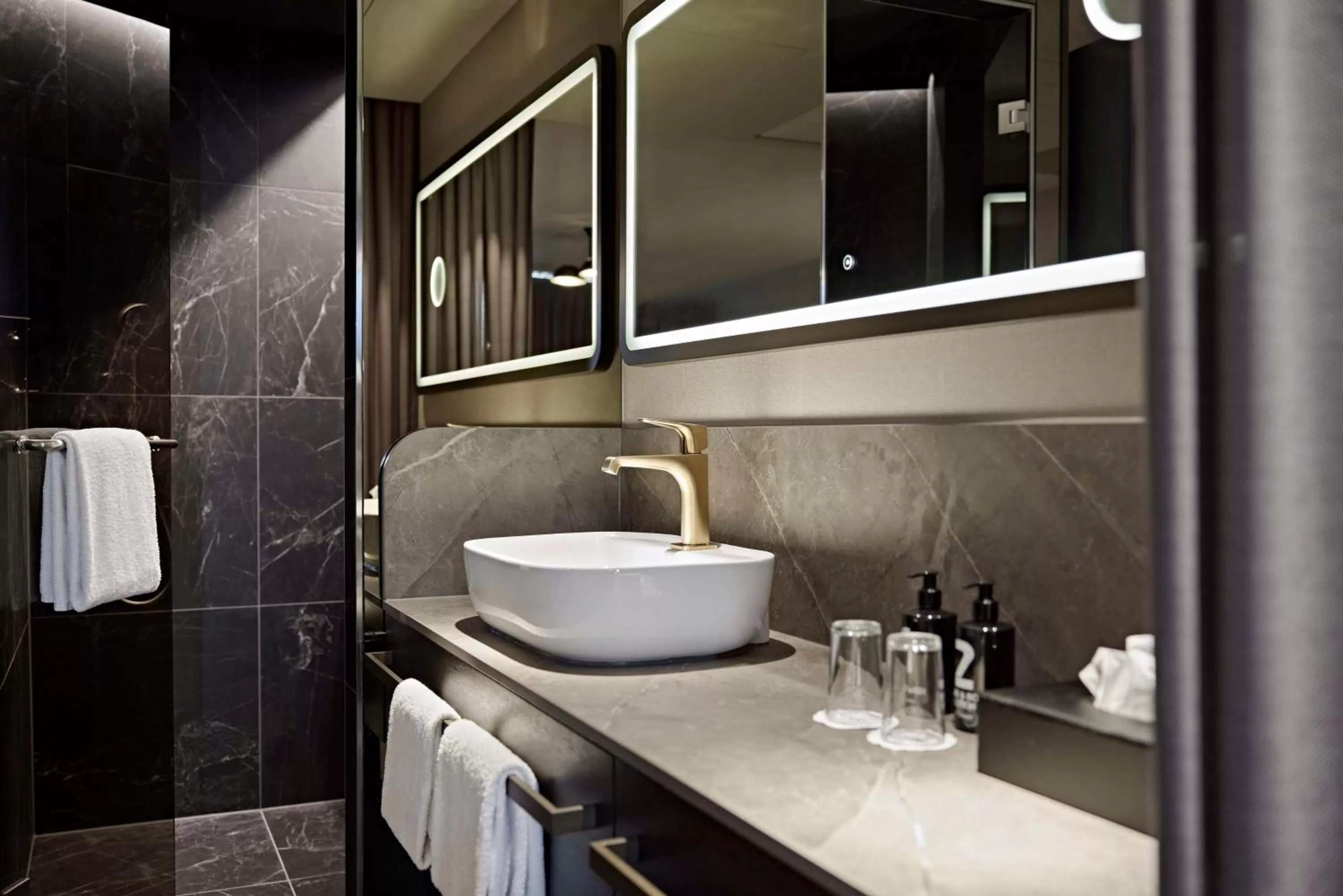 Bathroom in Lindner Hotel Dusseldorf Seestern, part of JdV by Hyatt